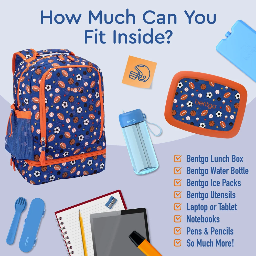 Bentgo Kids Prints 2-in-1 Backpack & Lunch Bag - Bug Buddies - Image 64