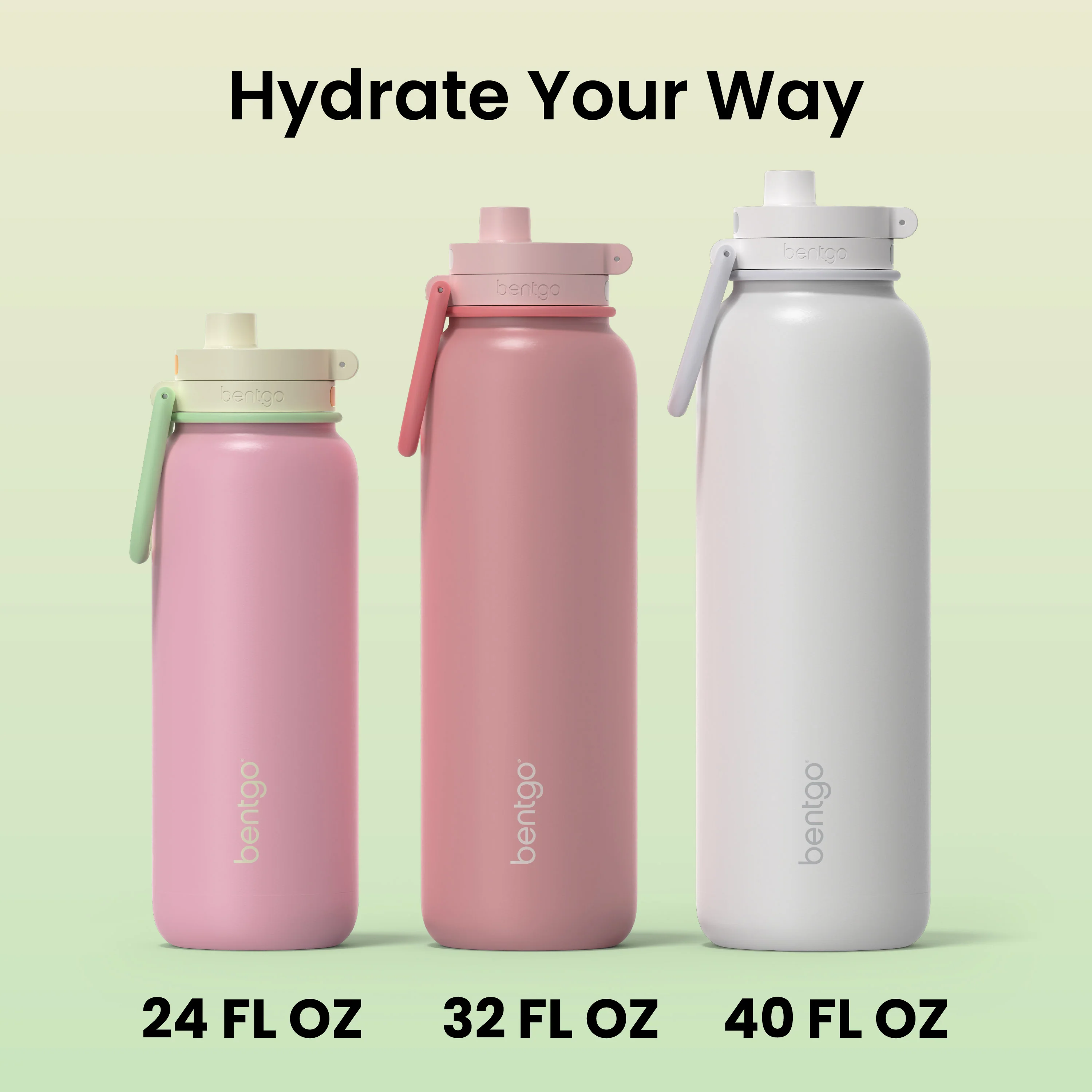 Bentgo Flip 2-in-1 Water Bottle (24 fl oz) - Blushing - Image 63