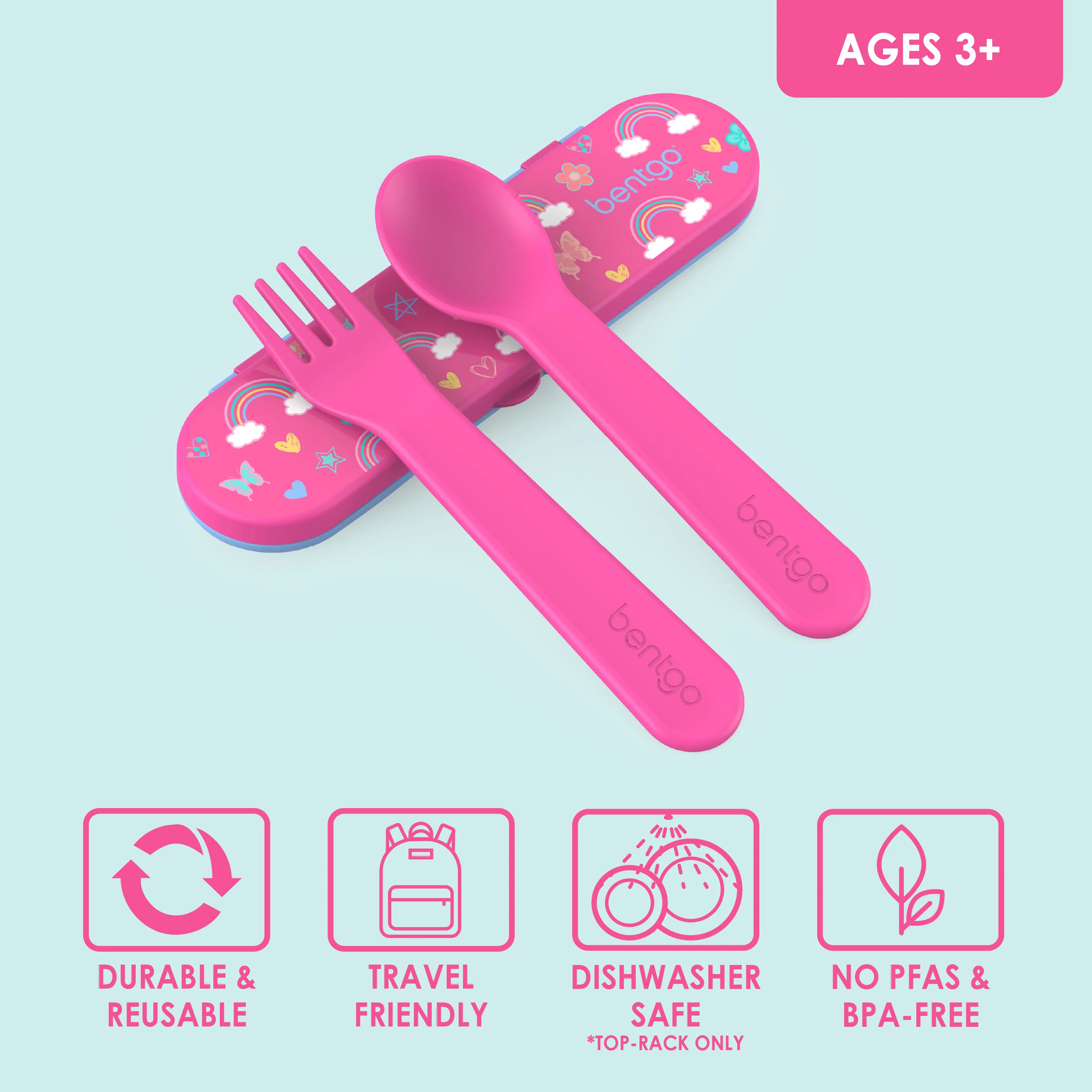 Bentgo Kids Utensil Set - Puppy Love - Image 38