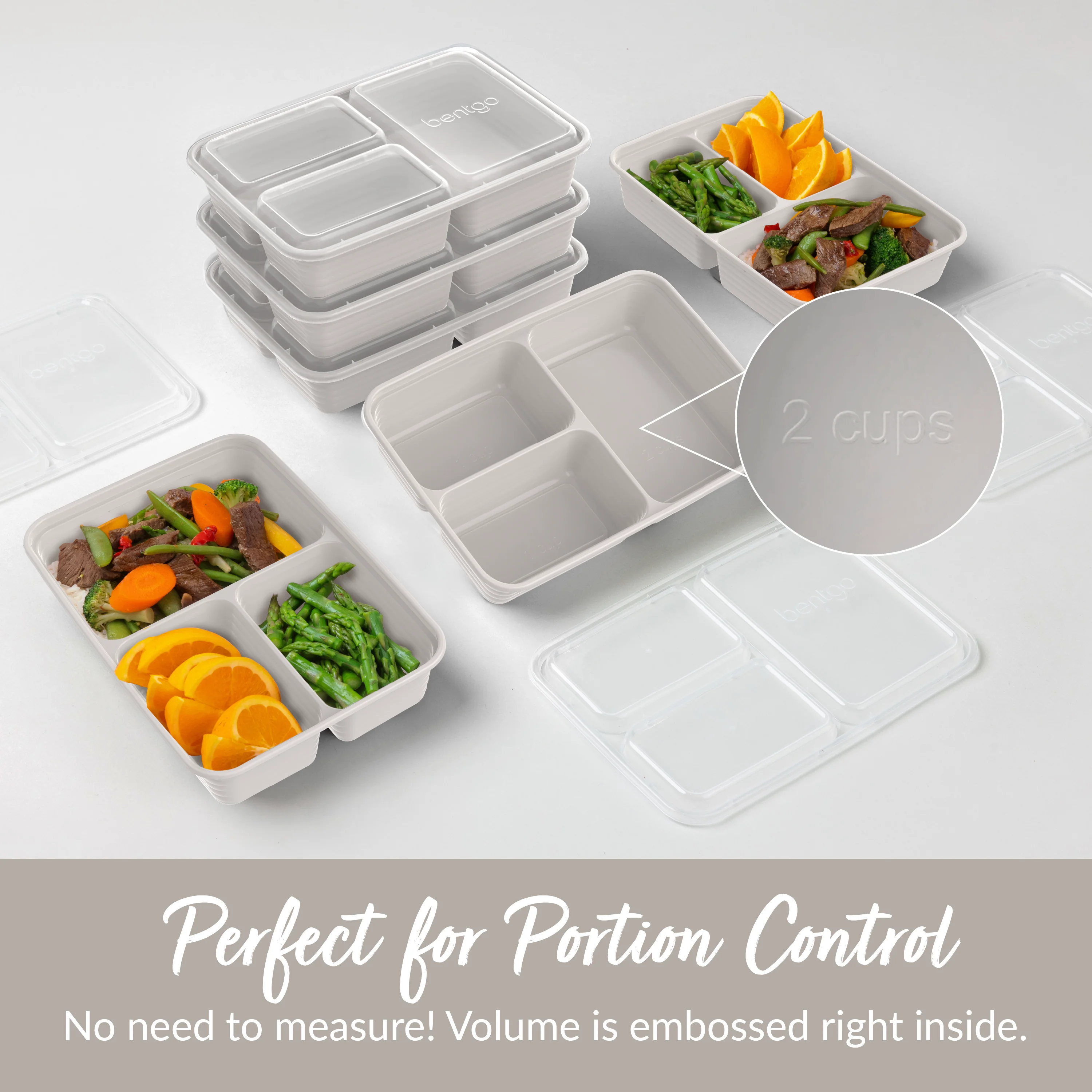 Bentgo Prep 3-Compartment Meal Prep Containers (20-Piece) - Rosette Glitter - Image 30