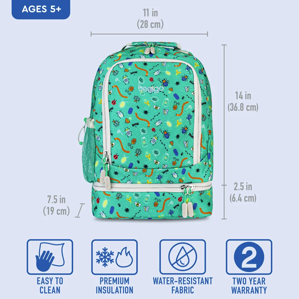 Bentgo Kids Prints 2-in-1 Backpack & Lunch Bag - Bug Buddies - Image 71