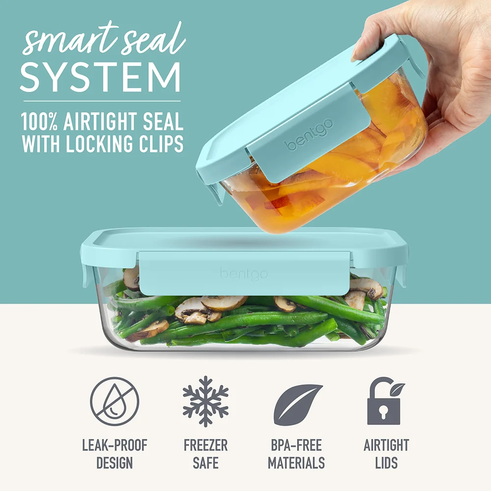 Bentgo Glass Leak-Proof Food Storage Set (4-Piece) - Image 3