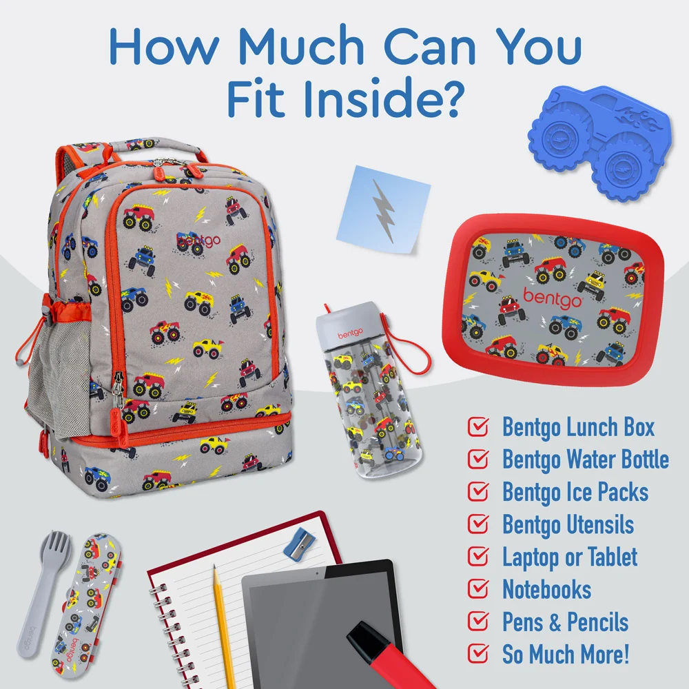 Bentgo Kids Prints 2-in-1 Backpack & Lunch Bag - Bug Buddies - Image 10