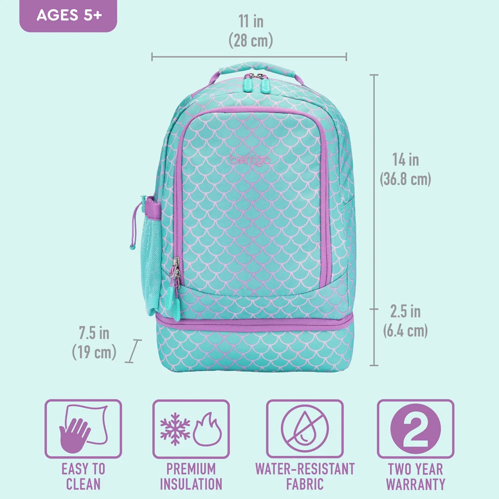 Bentgo Kids Prints 2-in-1 Backpack & Lunch Bag - Bug Buddies - Image 29