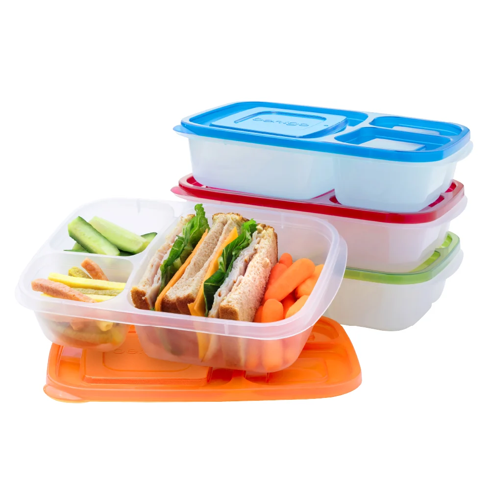 Bentgo Easyboxes 3-Compartment Food Containers 8-Piece Set - Brights