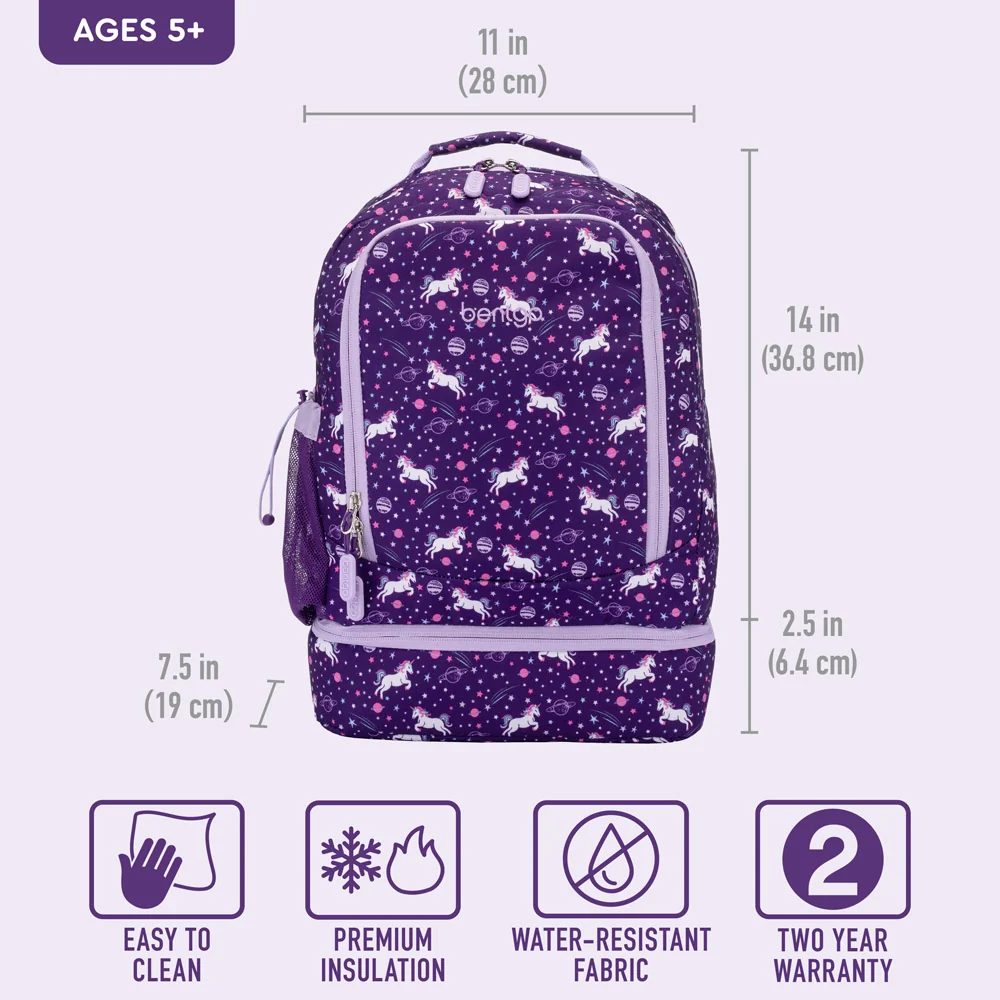 Bentgo Kids Prints 2-in-1 Backpack & Lunch Bag - Bug Buddies - Image 5