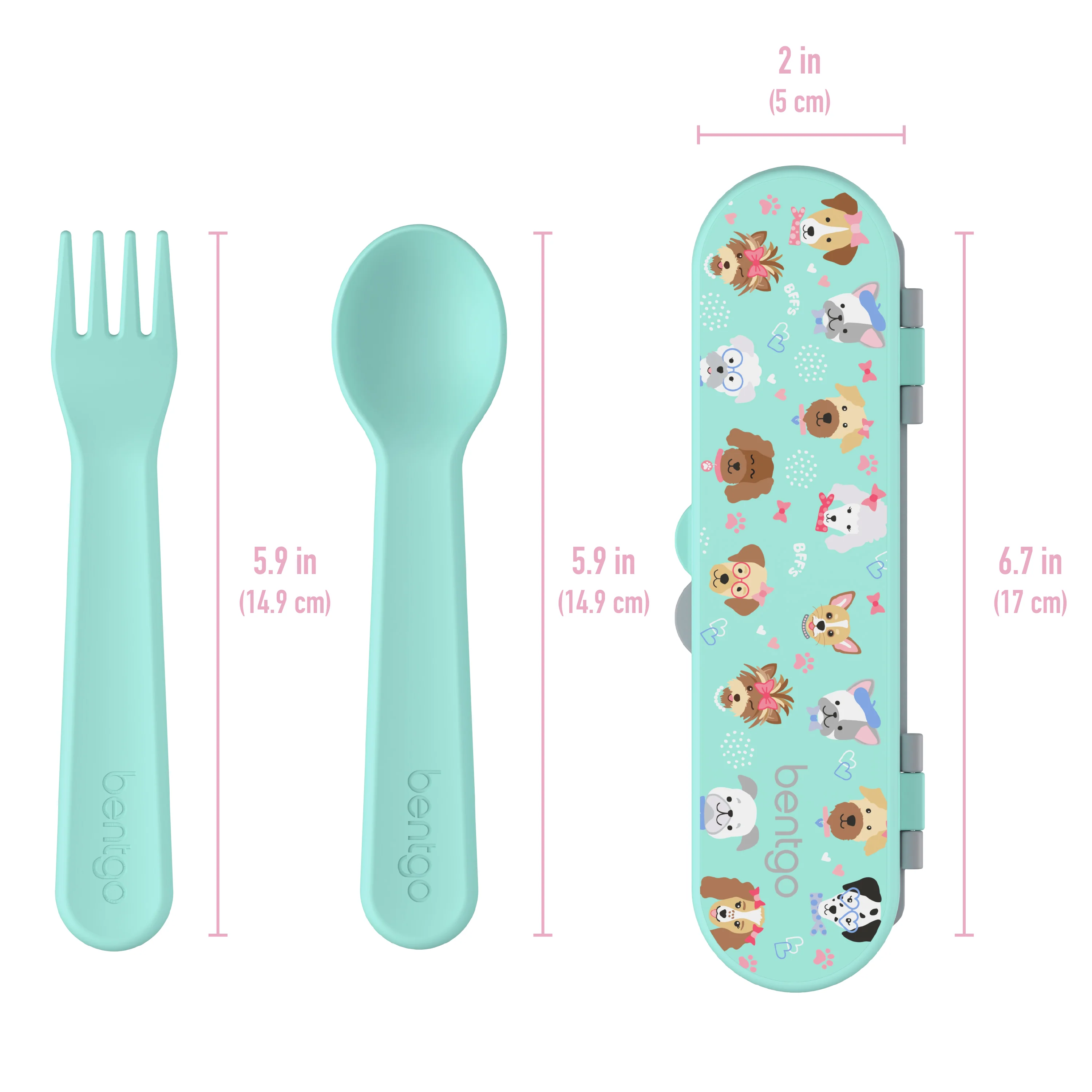 Bentgo Kids Utensil Set - Puppy Love - Image 61