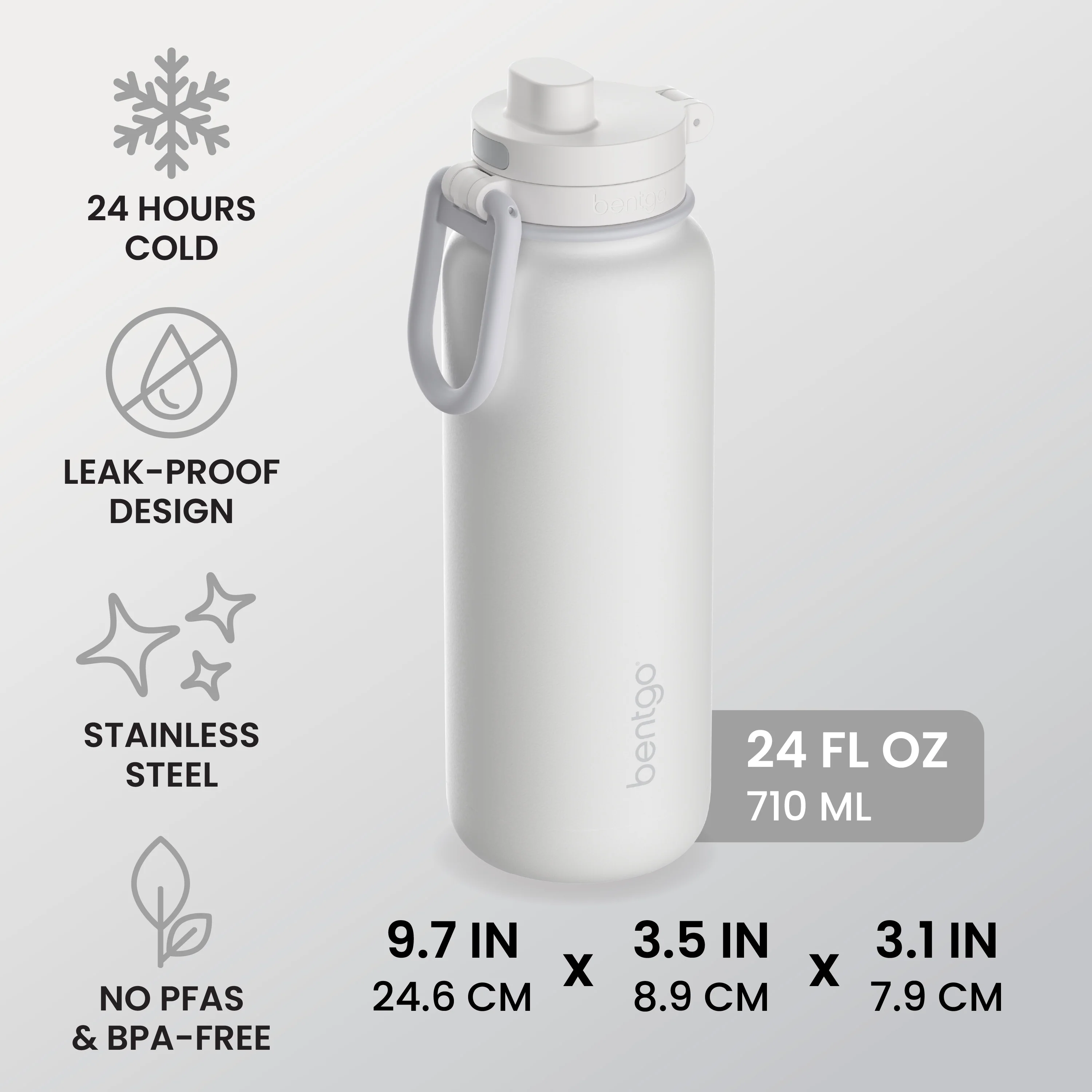 Bentgo Flip 2-in-1 Water Bottle (24 fl oz) - Blushing - Image 19