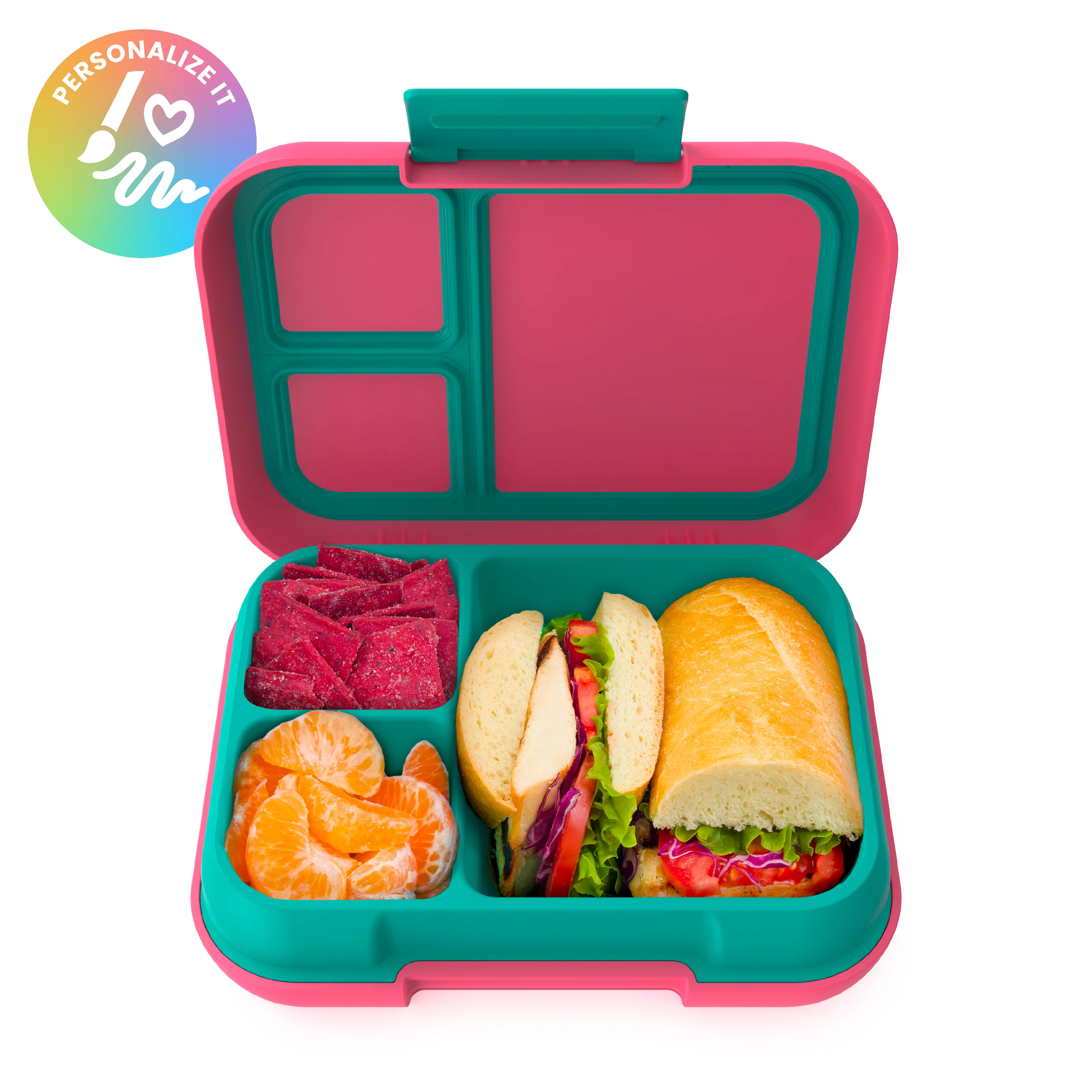 Bentgo Pop Lunch Box - Personalized - Bright Coral/Teal
