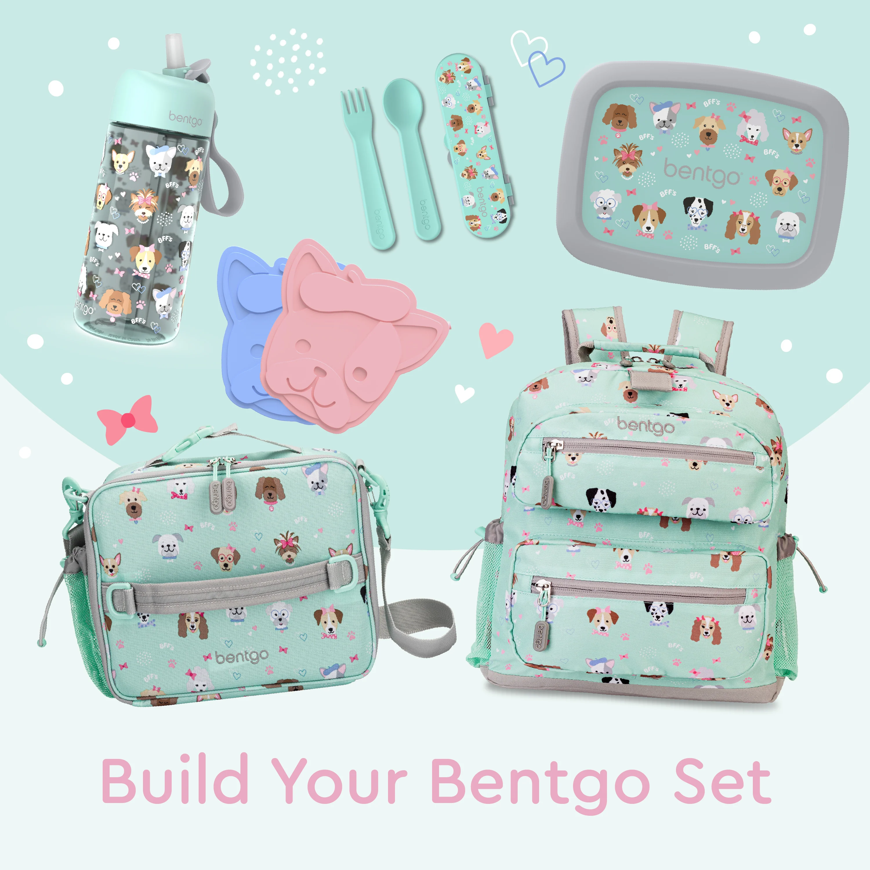 Bentgo Kids Utensil Set - Puppy Love - Image 62