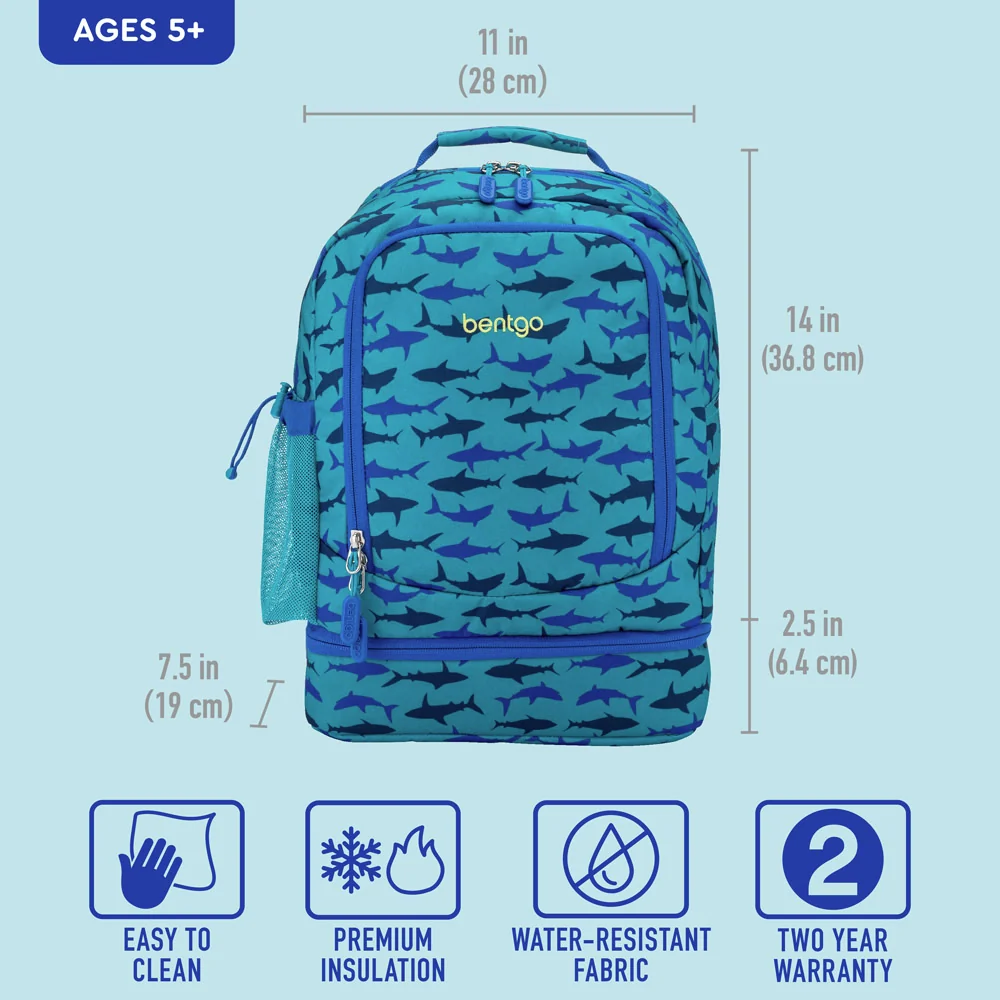 Bentgo Kids Prints 2-in-1 Backpack & Lunch Bag - Bug Buddies - Image 47