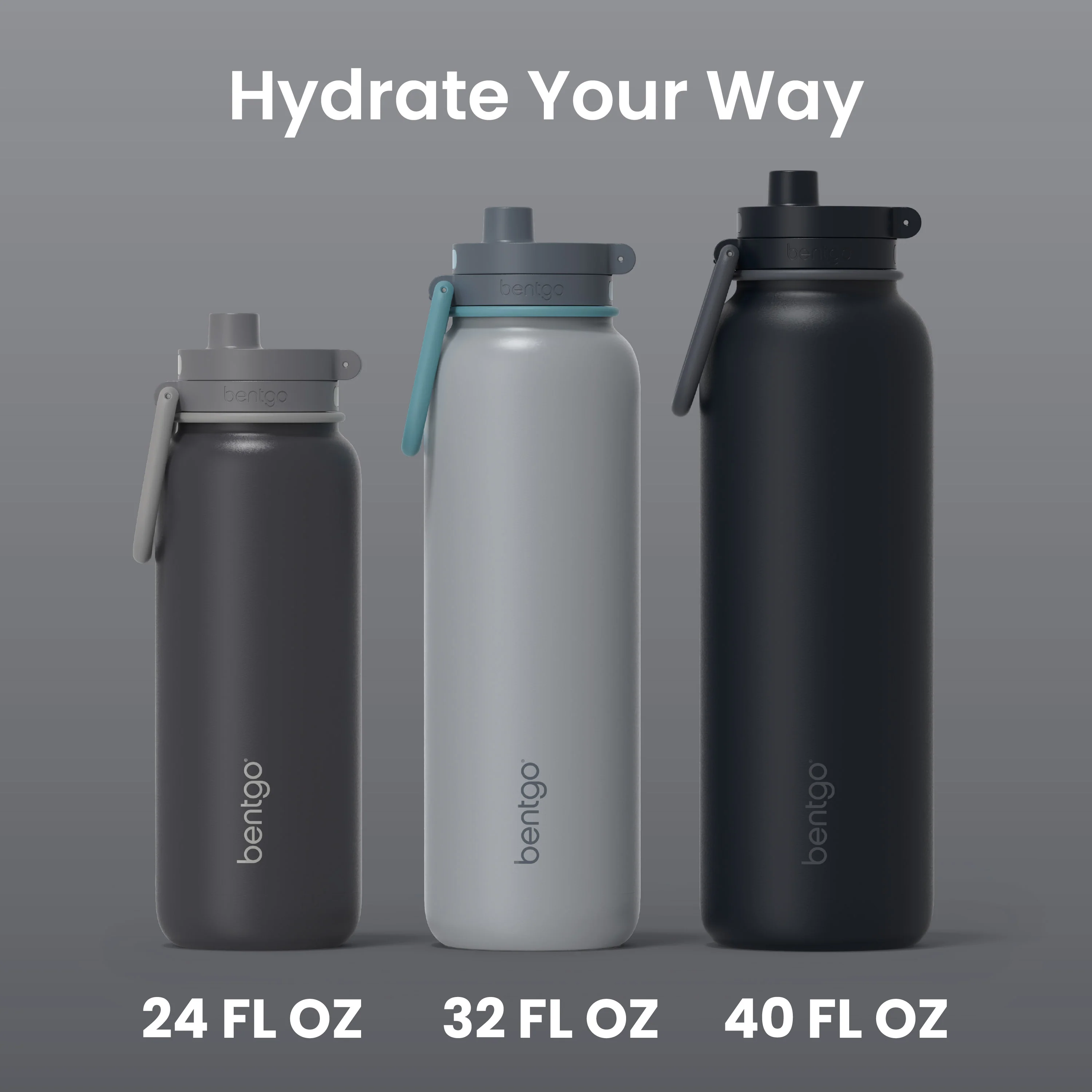 Bentgo Flip 2-in-1 Water Bottle (24 fl oz) - Blushing - Image 15