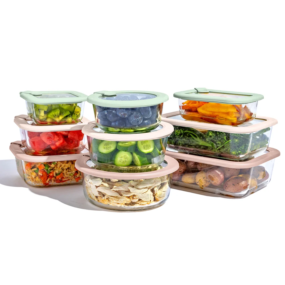 Bentgo Signature Glass Food Storage Set (18-Piece) - Desert Sage