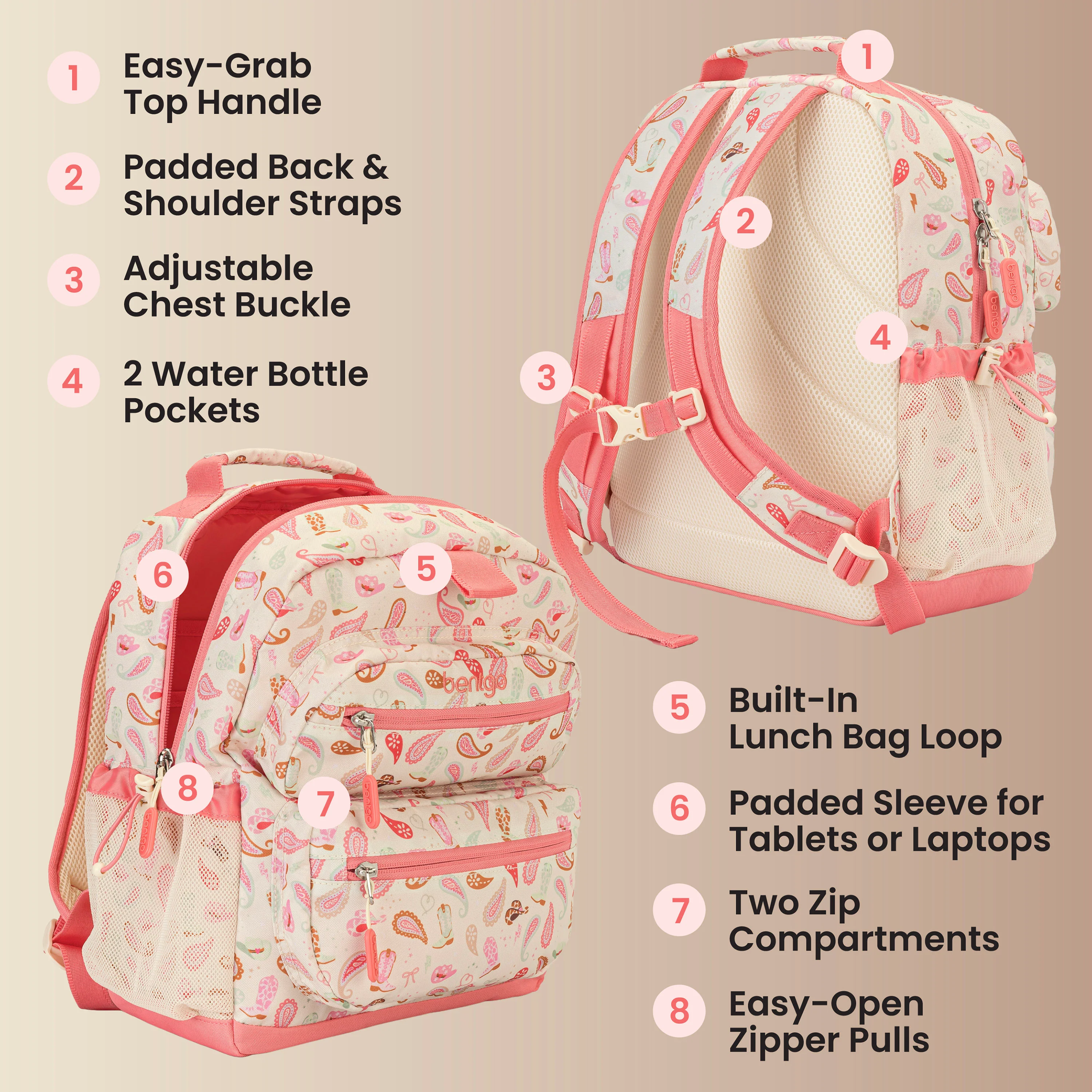 Bentgo Kids Prints Backpack - Sssnakes - Image 74