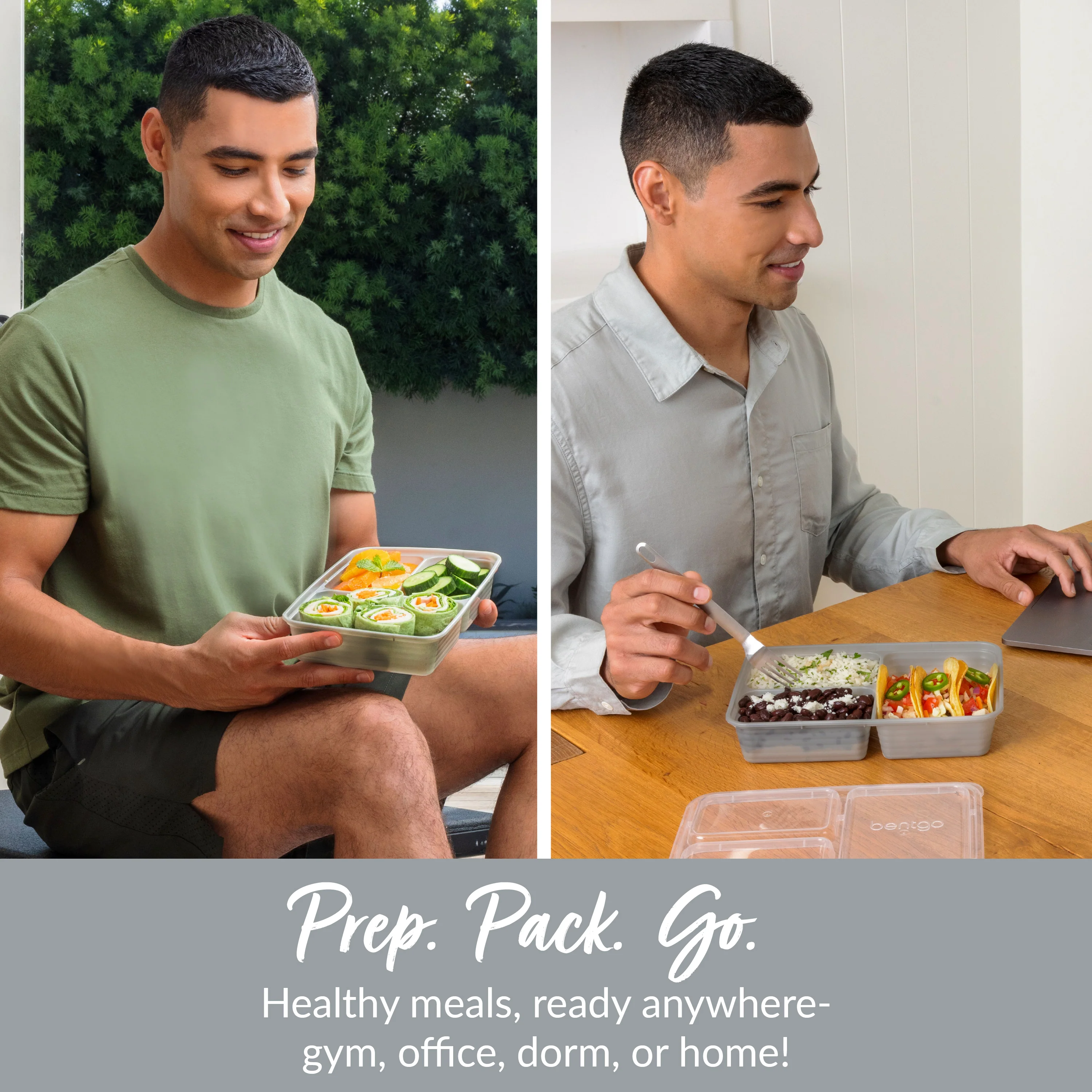Bentgo Prep 3-Compartment Meal Prep Containers (20-Piece) - Rosette Glitter - Image 19