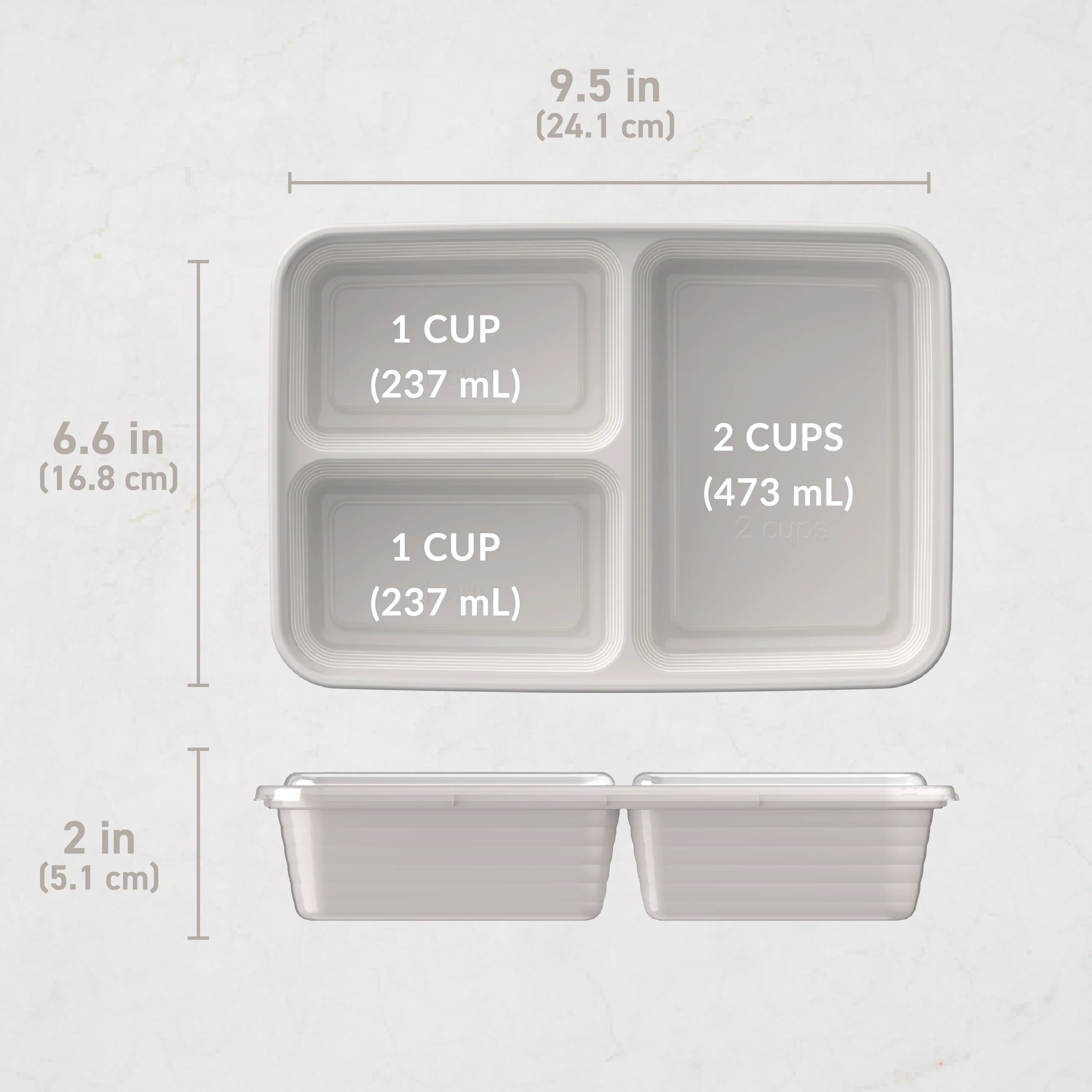 Bentgo Prep 3-Compartment Meal Prep Containers (20-Piece) - Rosette Glitter - Image 31