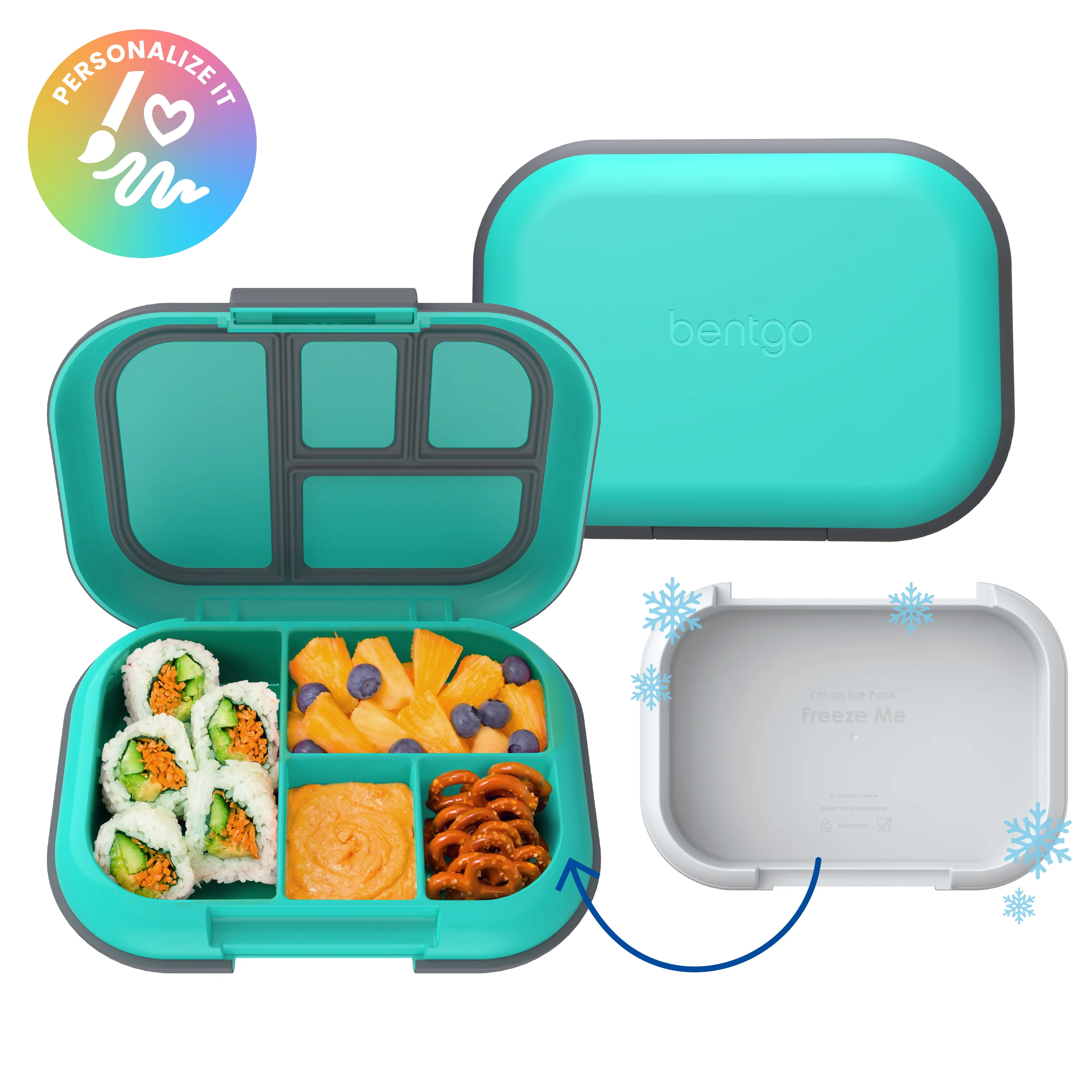 Bentgo Chill Kids Lunch Box - Personalized - Aqua