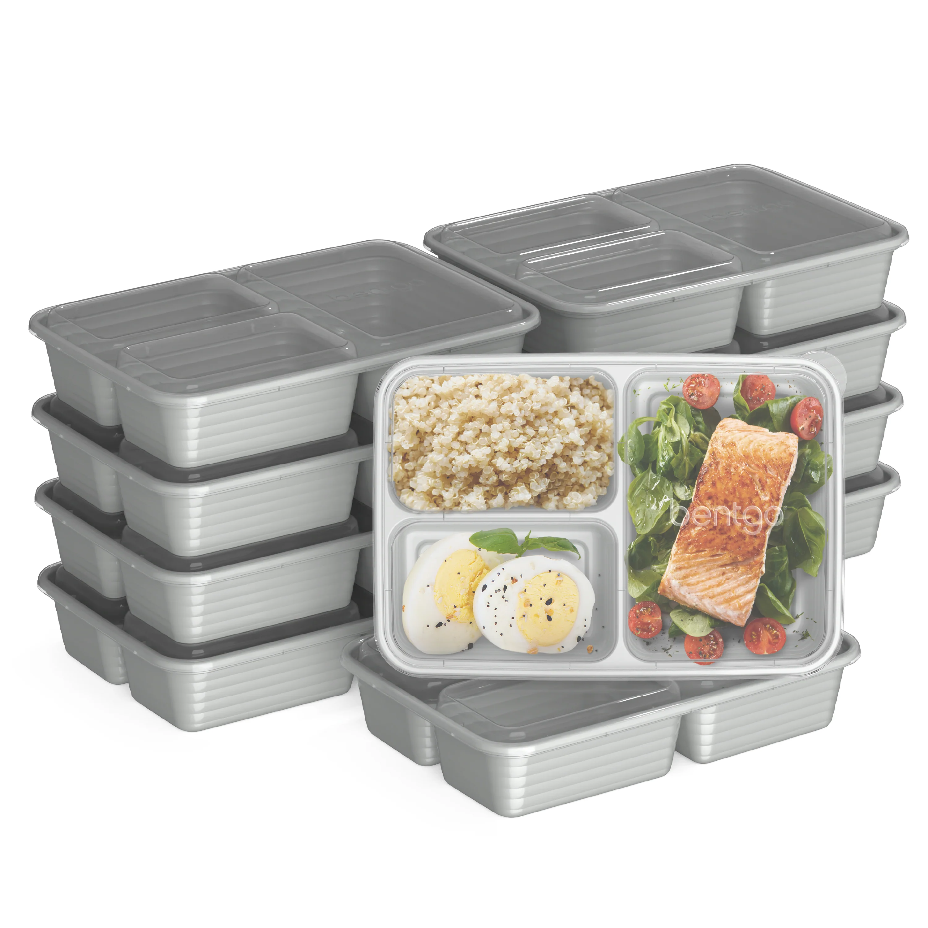 Bentgo Prep 3-Compartment Meal Prep Containers (20-Piece) - Rosette Glitter - Image 17
