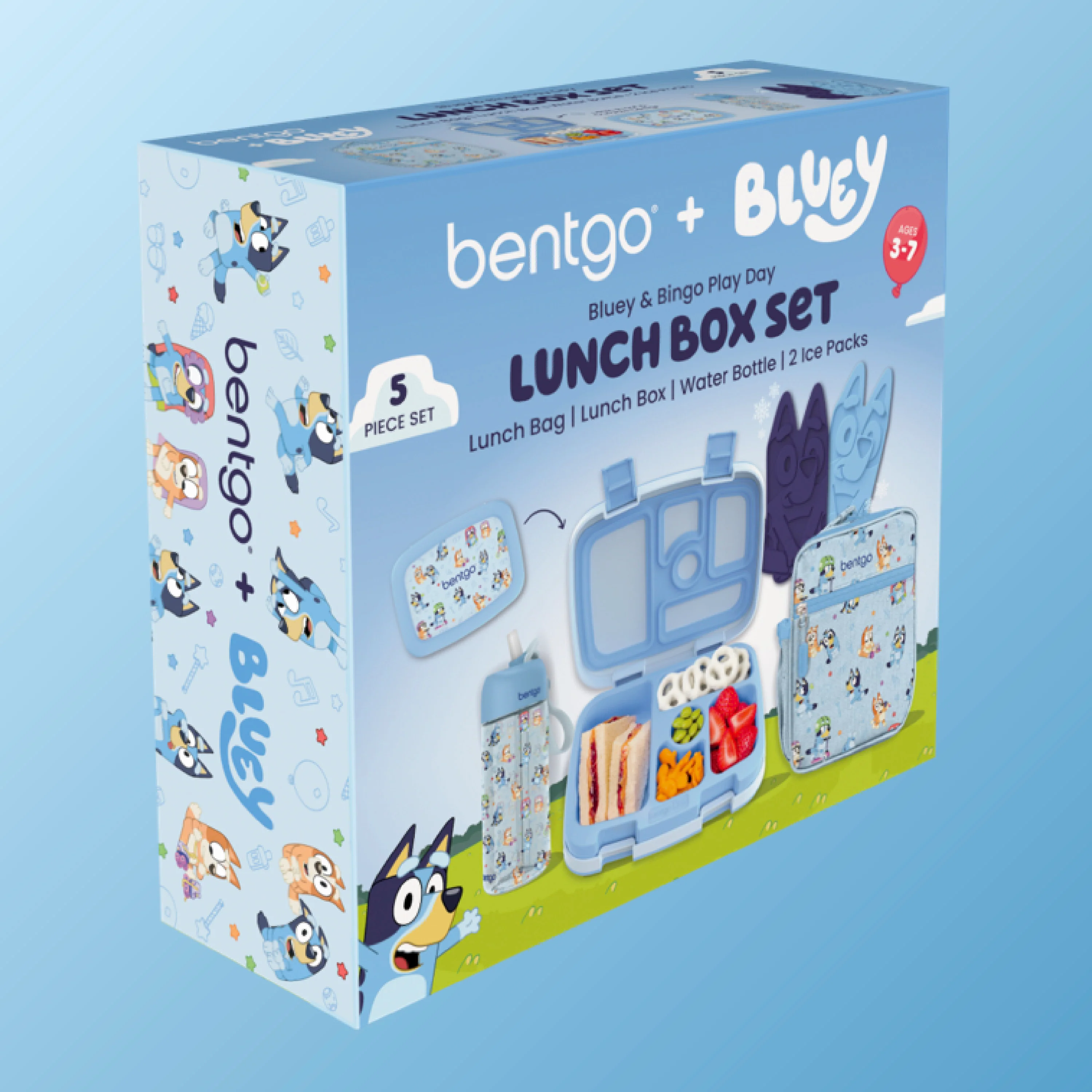 Bentgo + Bluey Kids Prints 5-Piece Lunch Box Set - Image 9