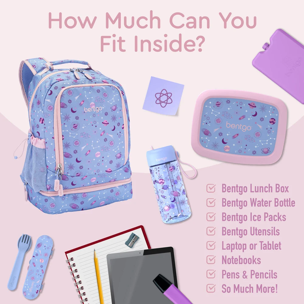 Bentgo Kids Prints 2-in-1 Backpack & Lunch Bag - Bug Buddies - Image 34