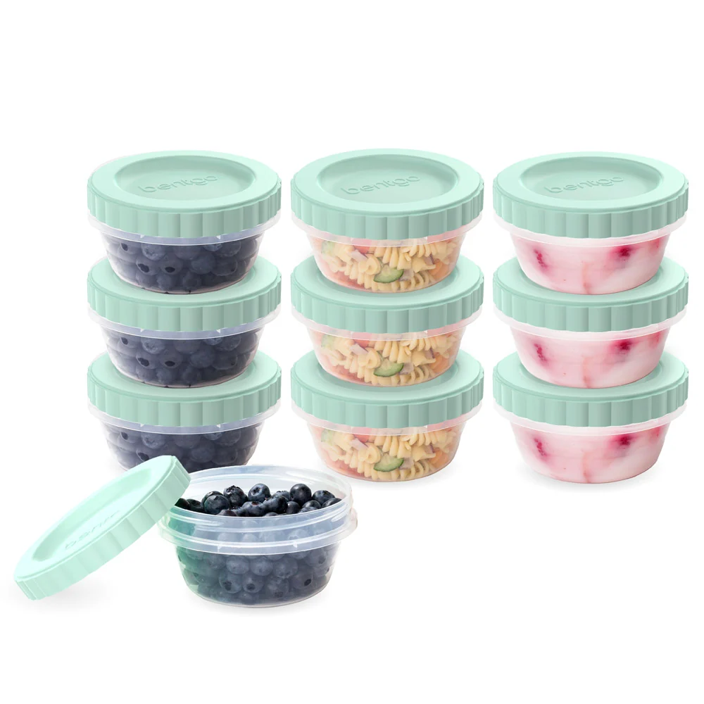 Bentgo Prep Twist-Top Fluid Ounce Containers (20-Piece) - 16-Fluid Ounce - Sea Blue