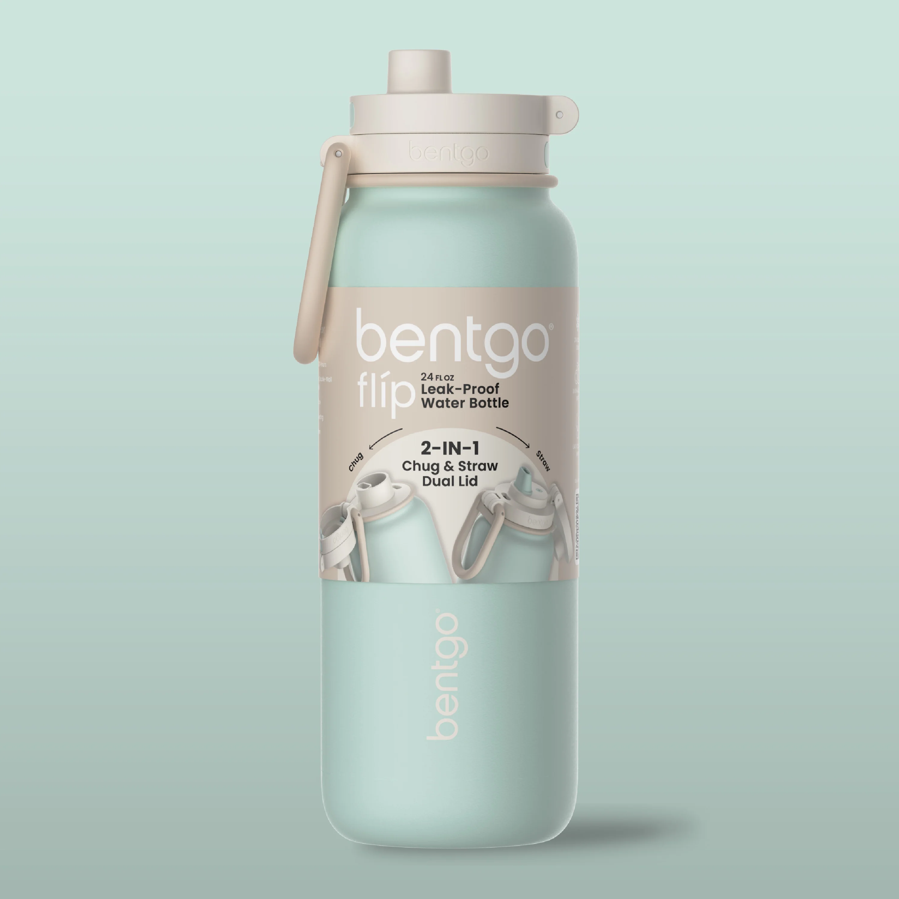 Bentgo Flip 2-in-1 Water Bottle (24 fl oz) - Blushing - Image 72