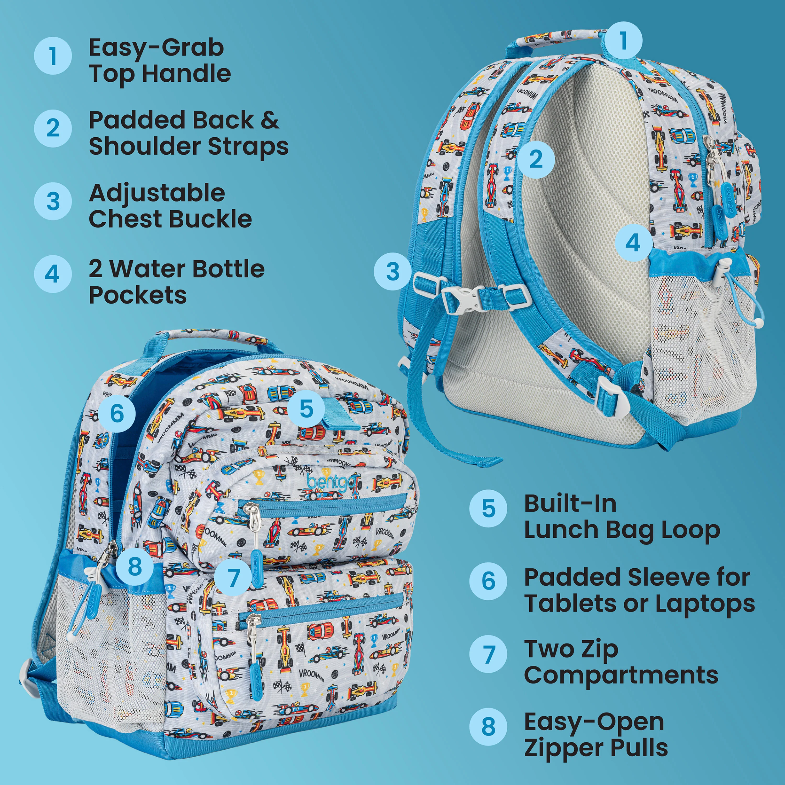 Bentgo Kids Prints Backpack - Sssnakes - Image 67