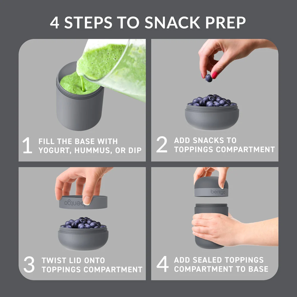 Bentgo Modern Lunch Box & Snack Cup - Dark Gray - Image 10