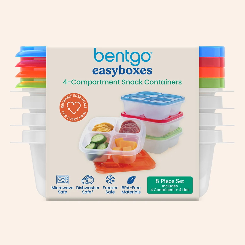 Bentgo Easyboxes 4-Compartment Snack Containers 8-Piece Set - Brights - Image 9