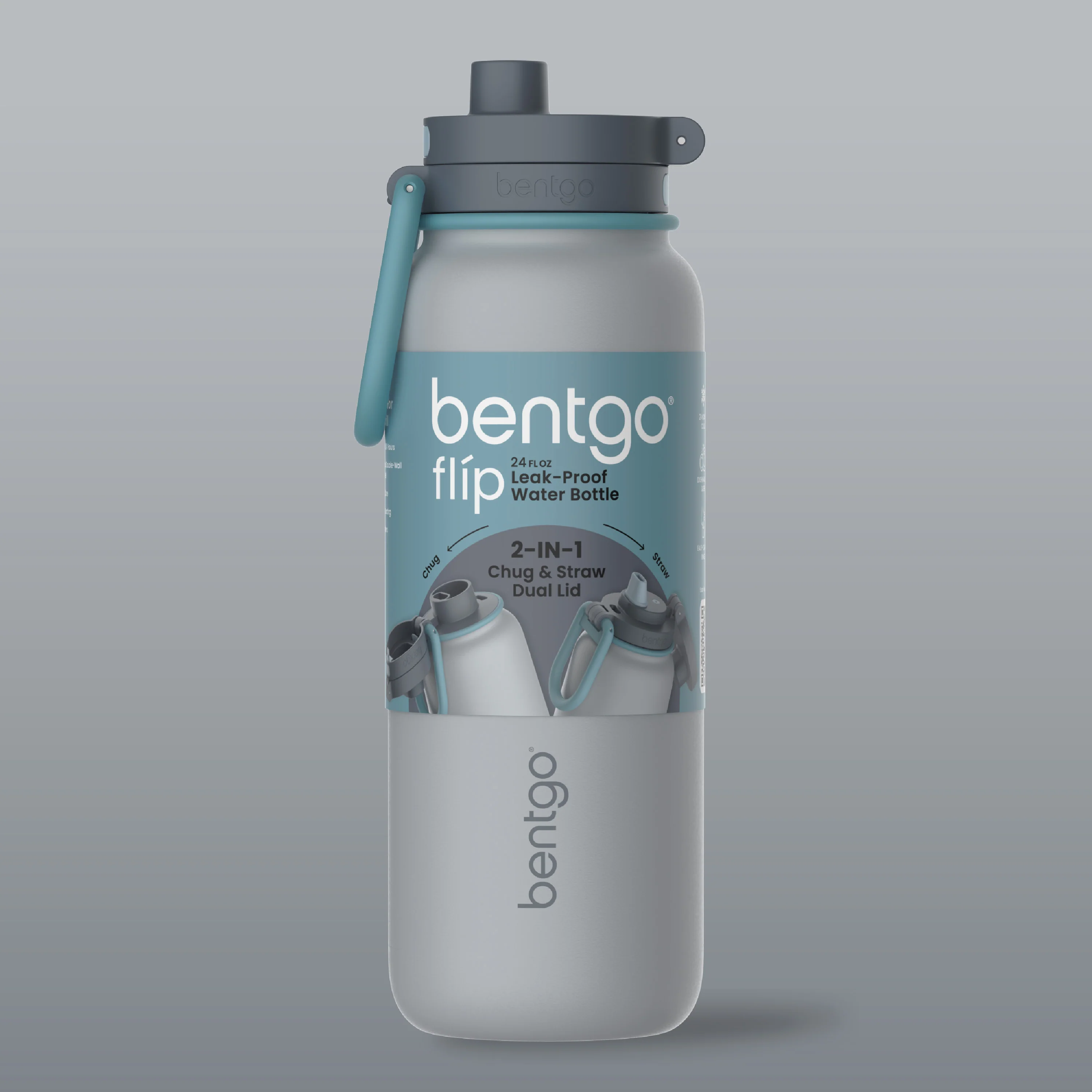 Bentgo Flip 2-in-1 Water Bottle (24 fl oz) - Blushing - Image 8