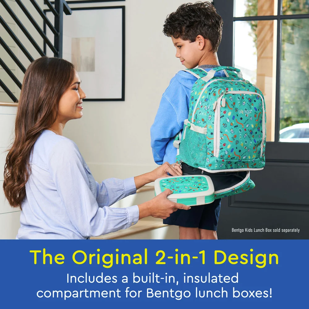 Bentgo Kids Prints 2-in-1 Backpack & Lunch Bag - Bug Buddies - Image 68