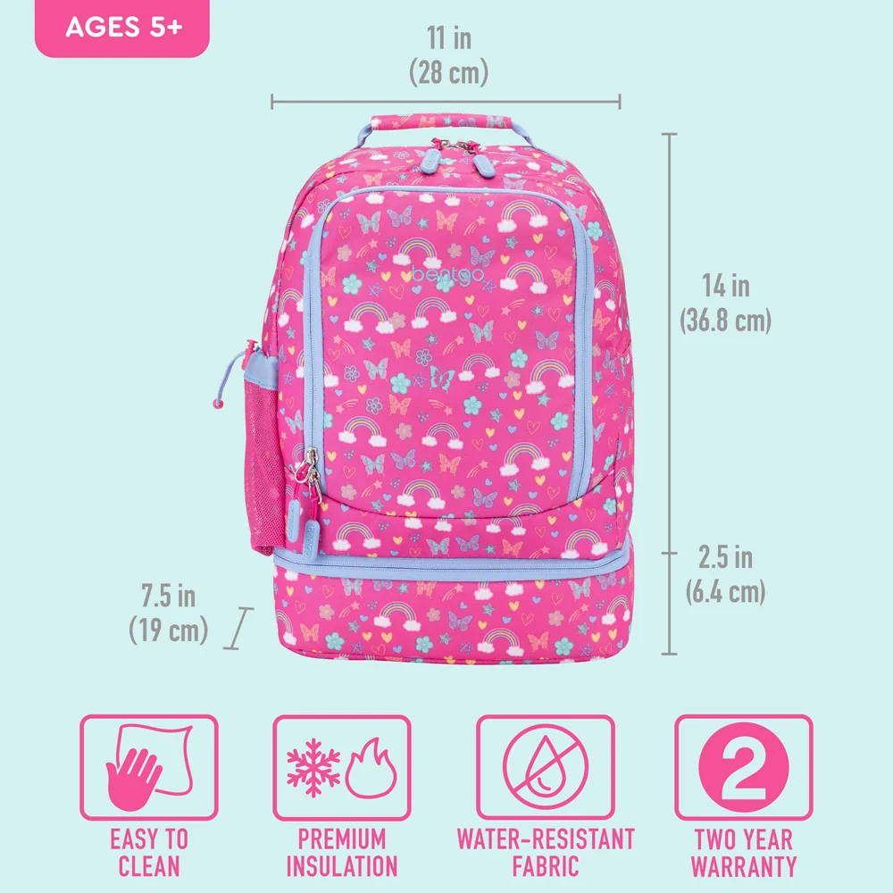 Bentgo Kids Prints 2-in-1 Backpack & Lunch Bag - Bug Buddies - Image 17