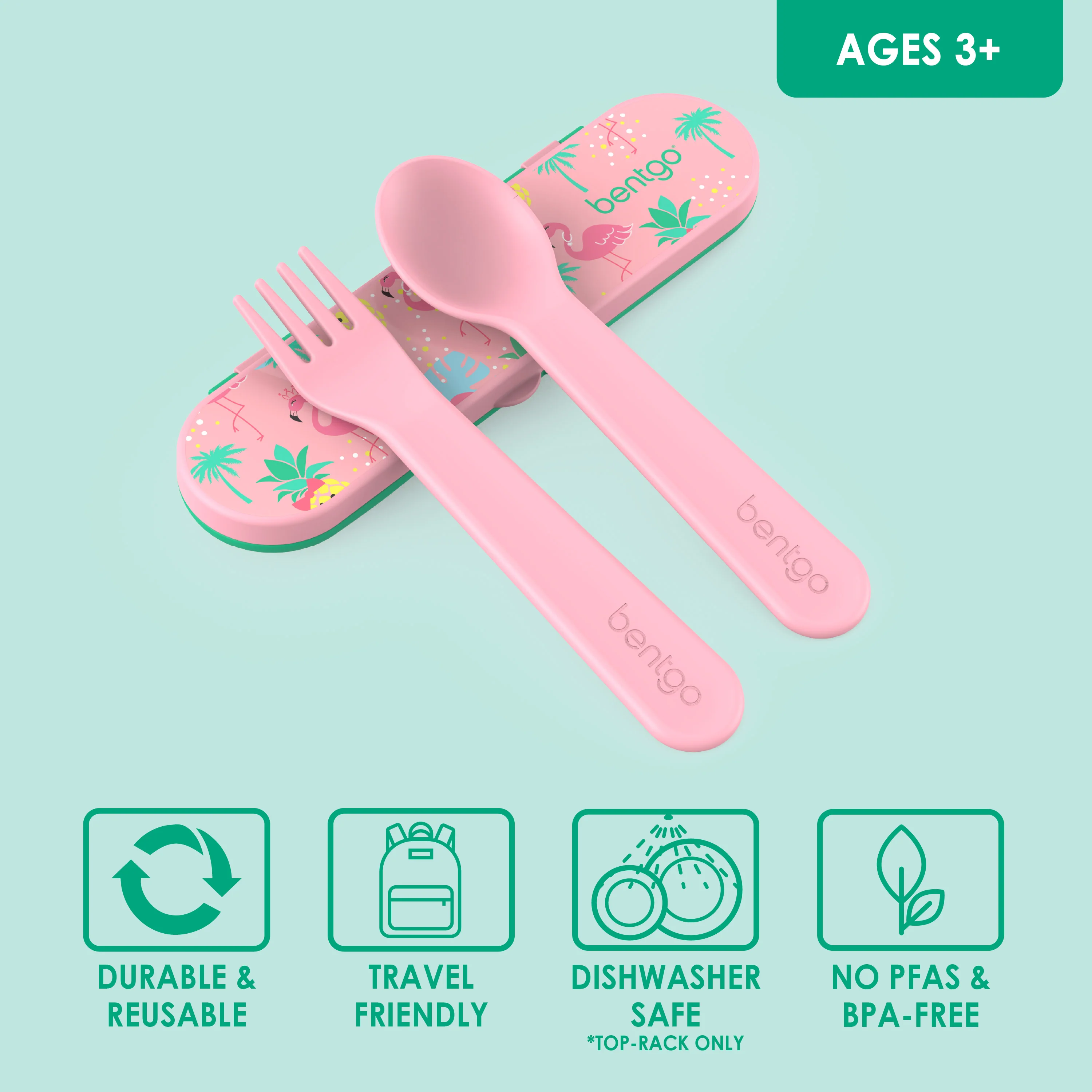 Bentgo Kids Utensil Set - Puppy Love - Image 45