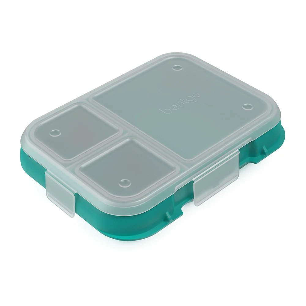 Bentgo Pop Tray with Transparent Cover - Bright Coral/Teal