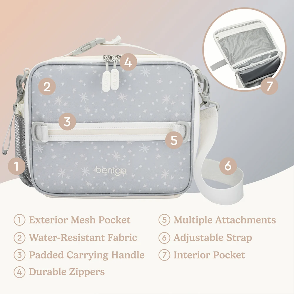 Bentgo Kids Whimsy & Wonder Prints Lunch Bag - Starry Sprinkle - Image 16