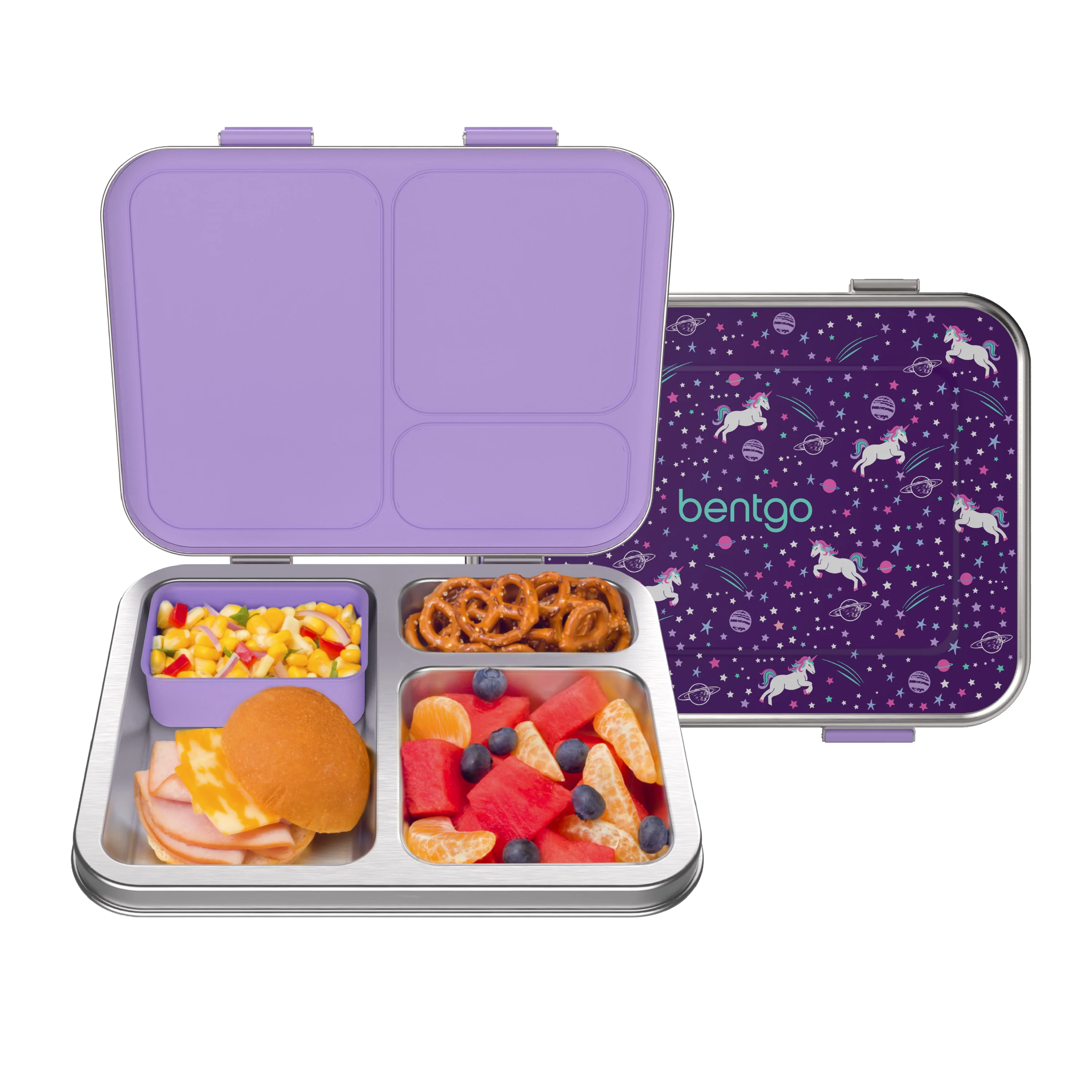 Bentgo Kids Stainless Steel Prints Lunch Box - Dinosaur