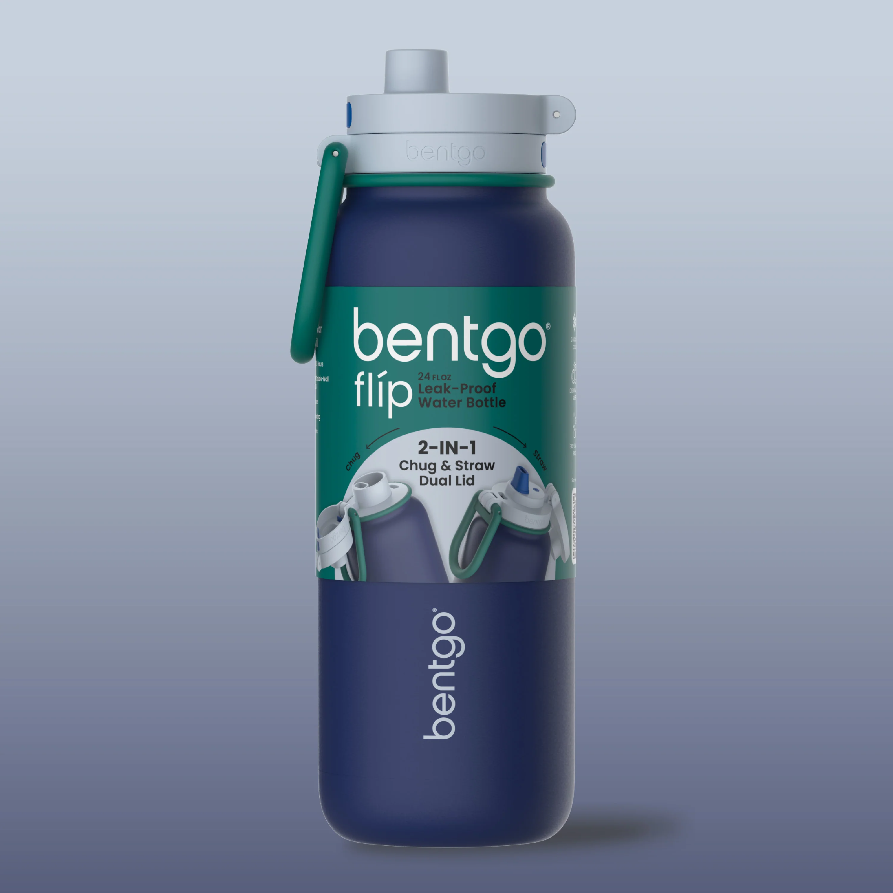 Bentgo Flip 2-in-1 Water Bottle (24 fl oz) - Blushing - Image 56