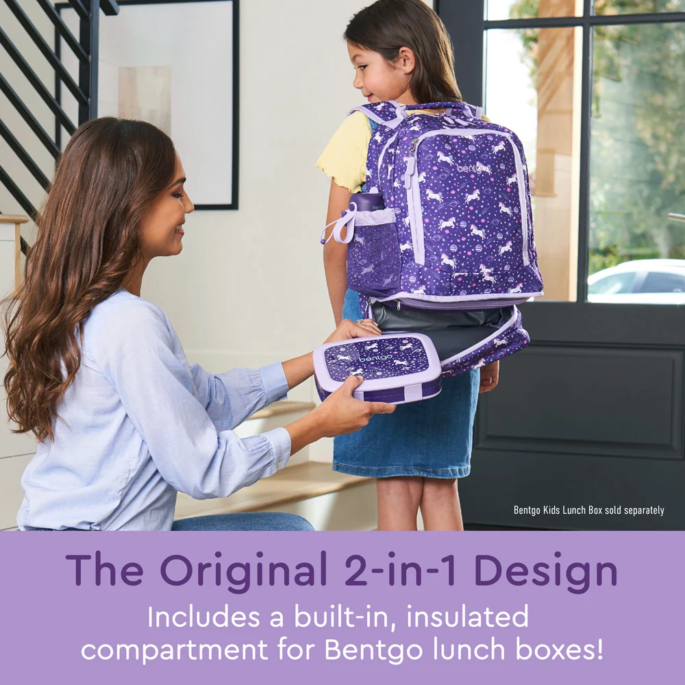 Bentgo Kids Prints 2-in-1 Backpack & Lunch Bag - Bug Buddies - Image 2