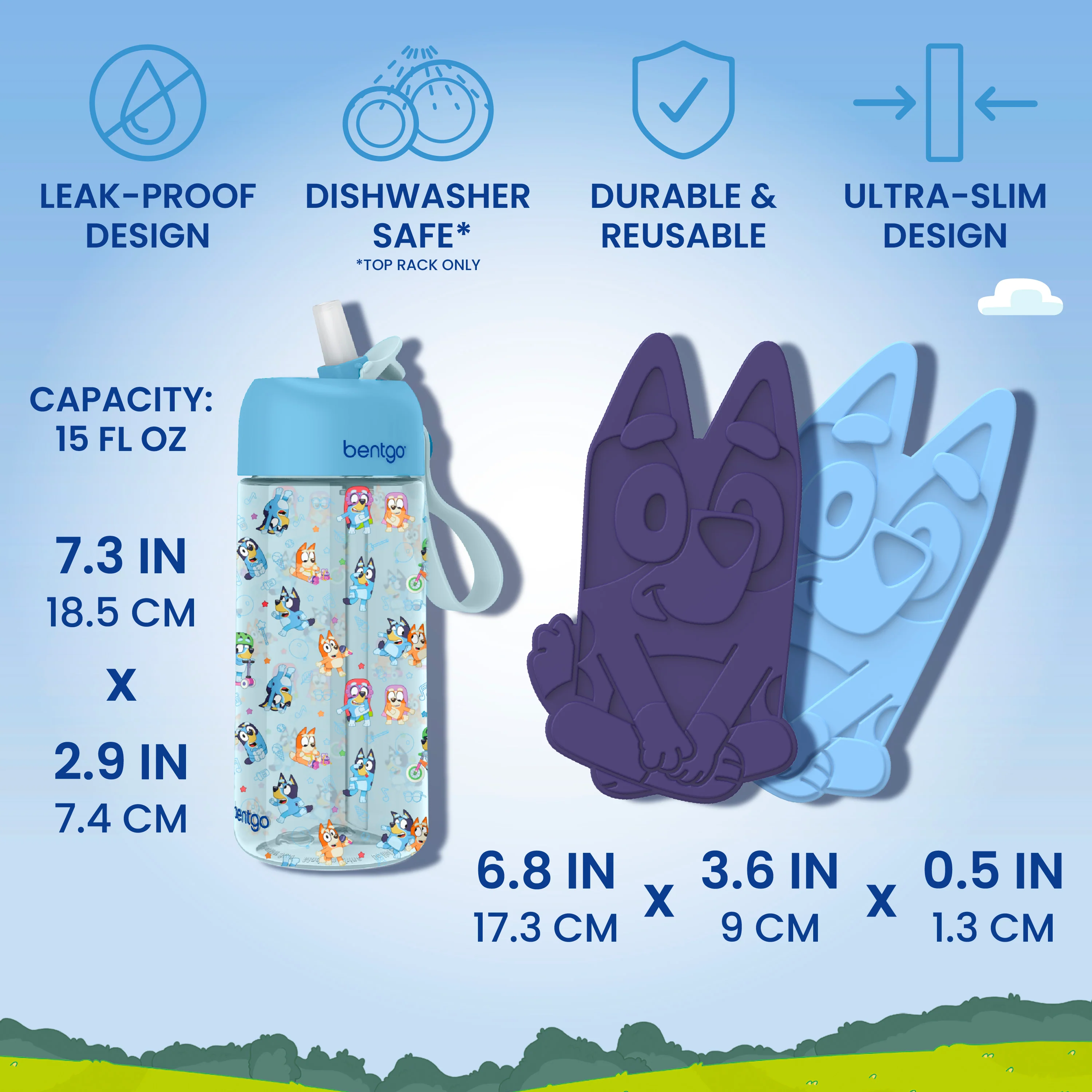 Bentgo + Bluey Kids Prints 5-Piece Lunch Box Set - Image 8