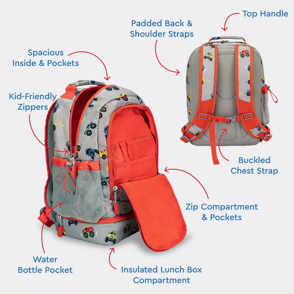 Bentgo Kids Prints 2-in-1 Backpack & Lunch Bag - Bug Buddies - Image 9