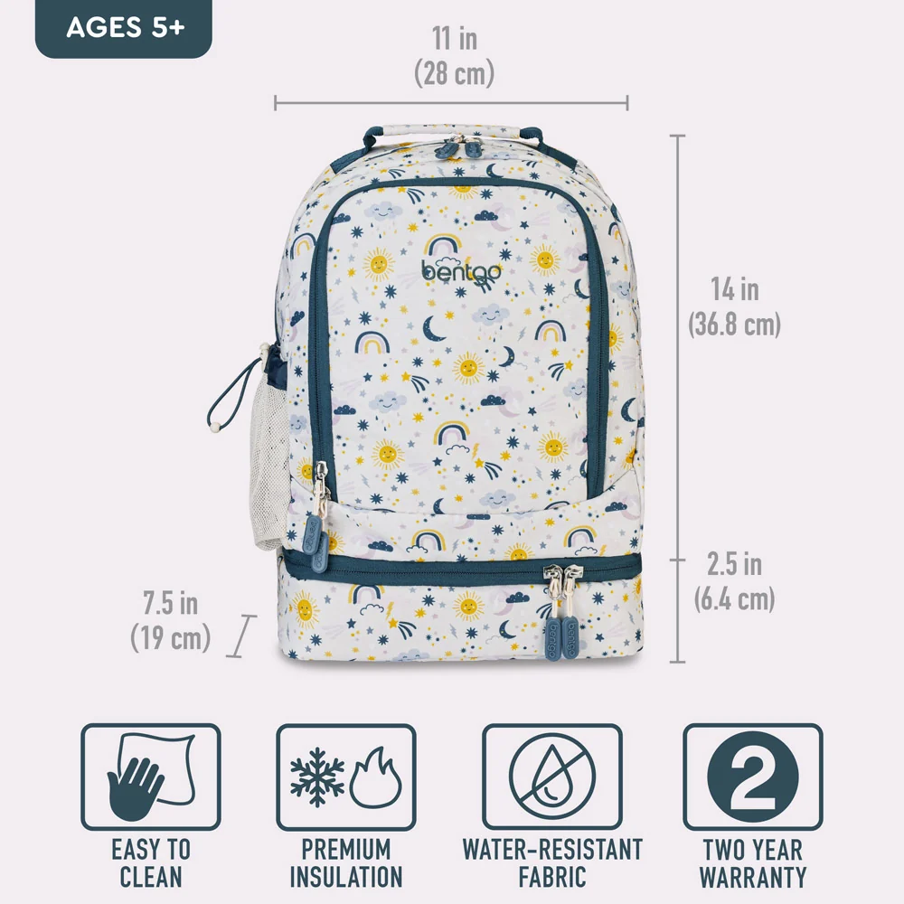 Bentgo Kids Prints 2-in-1 Backpack & Lunch Bag - Bug Buddies - Image 83