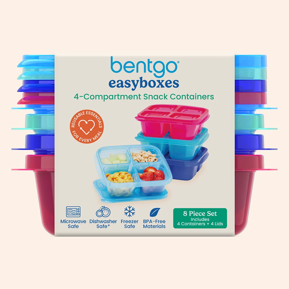 Bentgo Easyboxes 4-Compartment Snack Containers 8-Piece Set - Brights - Image 27