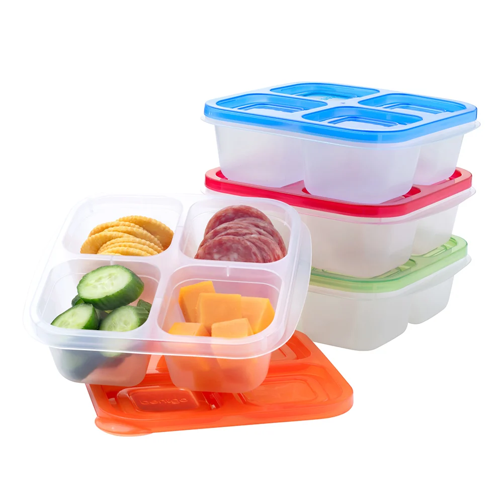 Bentgo Easyboxes 4-Compartment Snack Containers 8-Piece Set - Brights