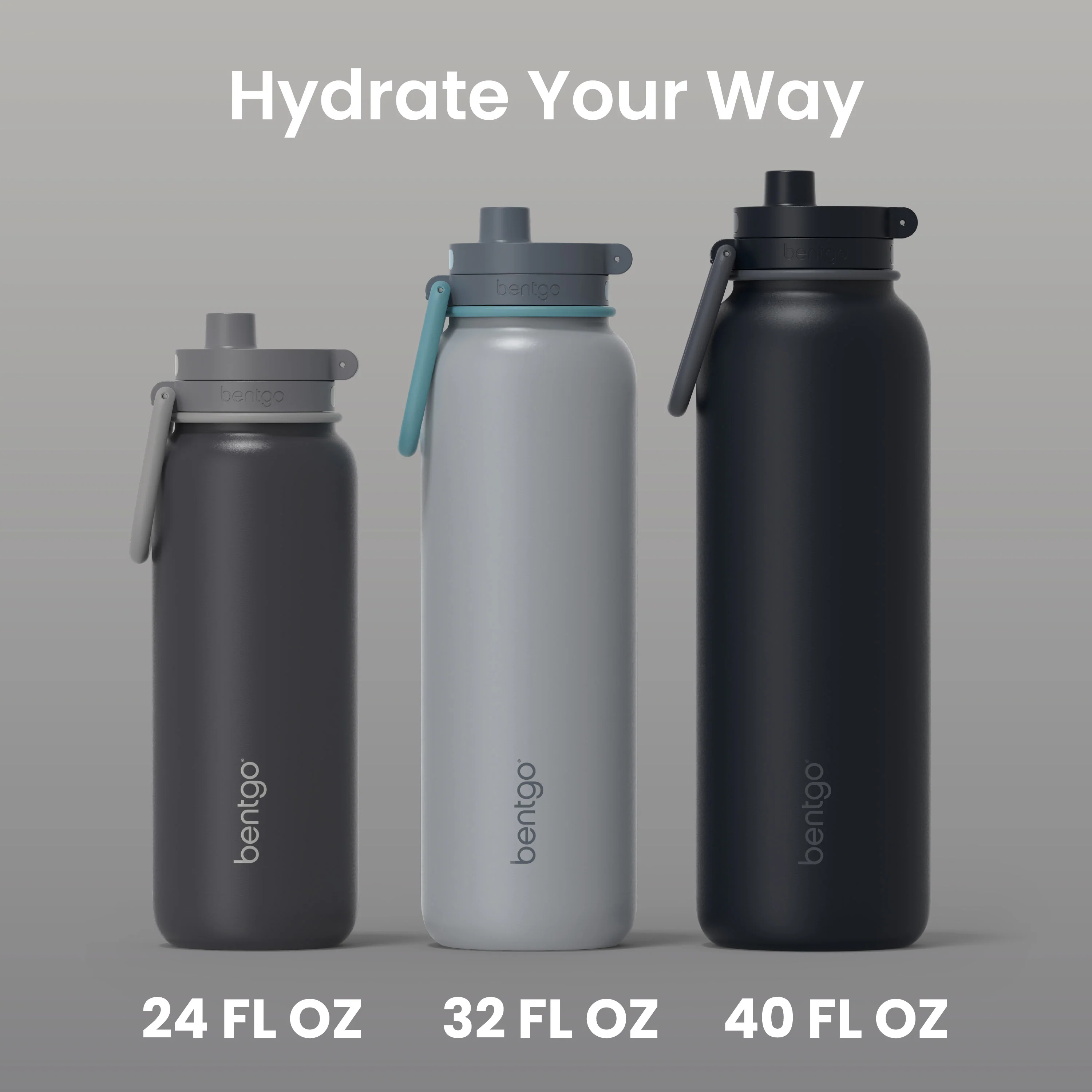 Bentgo Flip 2-in-1 Water Bottle (24 fl oz) - Blushing - Image 79