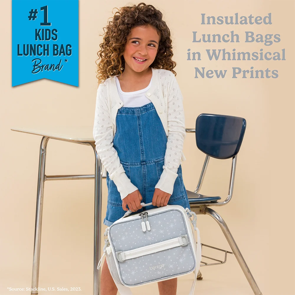 Bentgo Kids Whimsy & Wonder Prints Lunch Bag - Starry Sprinkle - Image 14