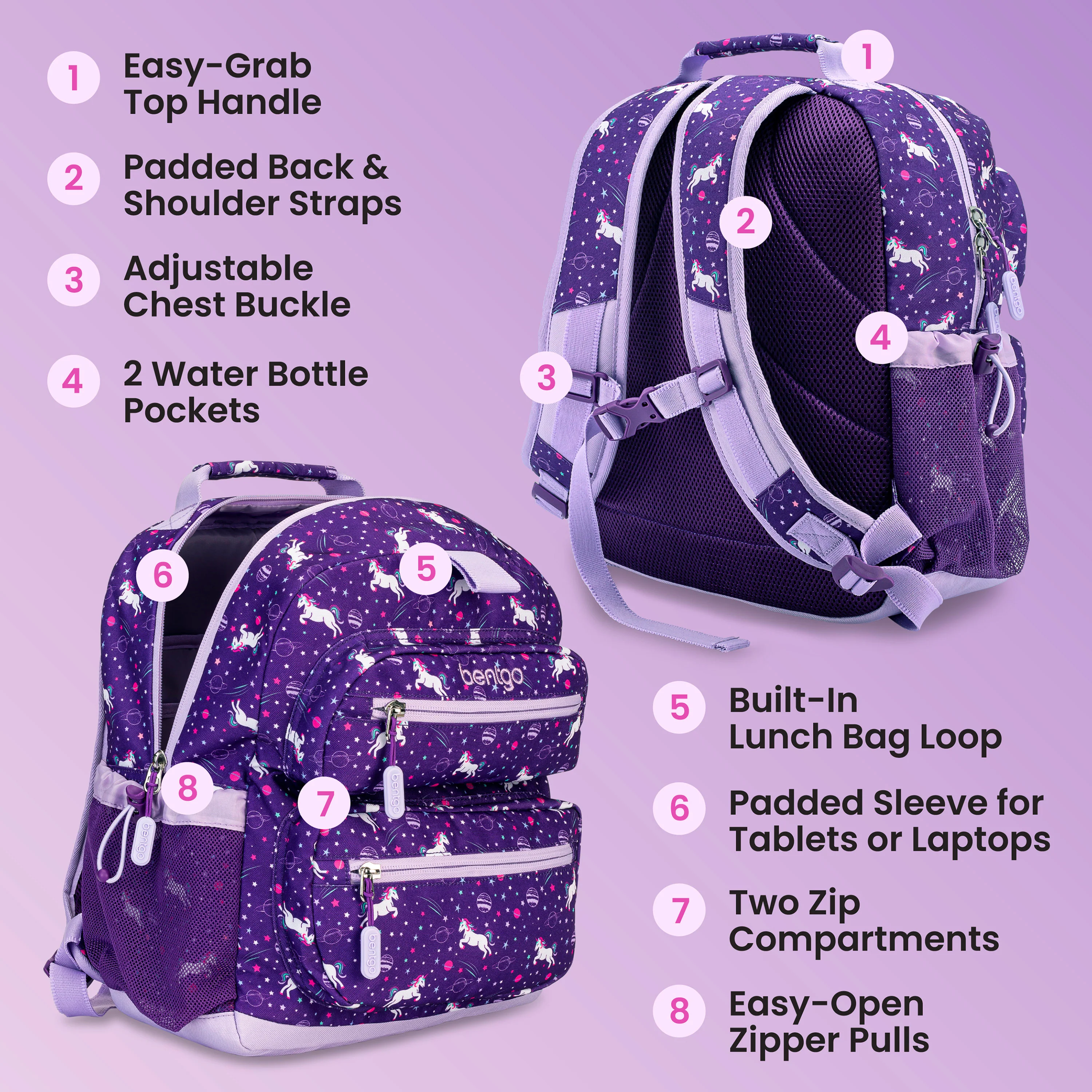 Bentgo Kids Prints Backpack - Sssnakes - Image 12