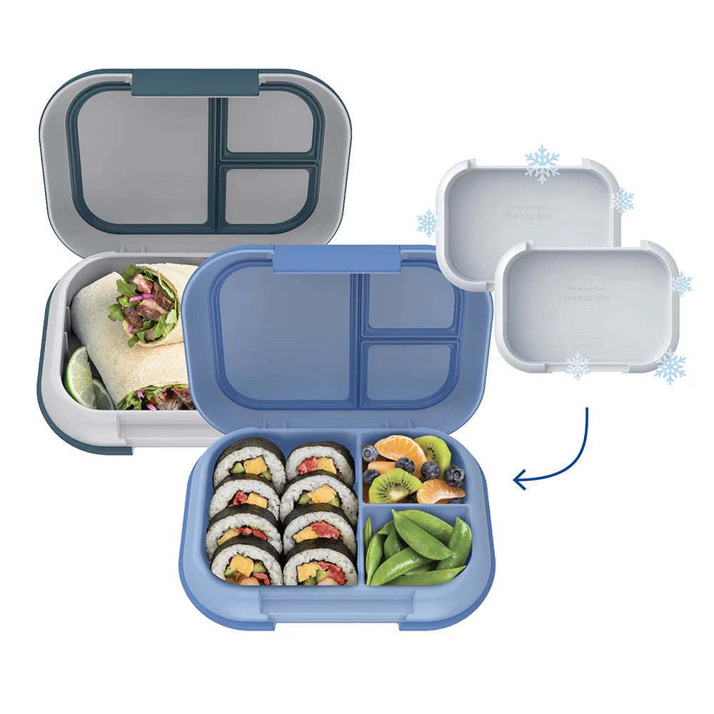 Bentgo Chill Max Lunch Box (2-Pack) - Fog/Deep Teal & Canal/Sail Blue