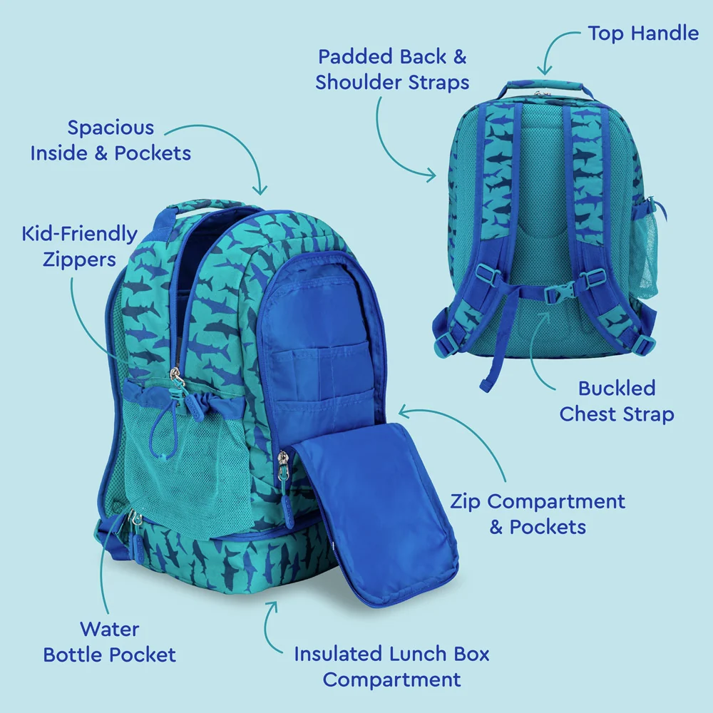 Bentgo Kids Prints 2-in-1 Backpack & Lunch Bag - Bug Buddies - Image 45