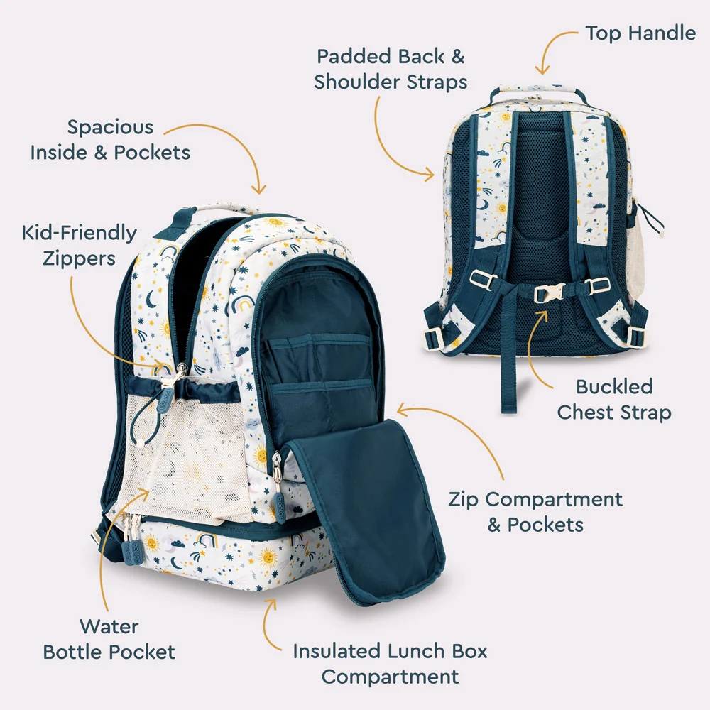 Bentgo Kids Prints 2-in-1 Backpack & Lunch Bag - Bug Buddies - Image 81