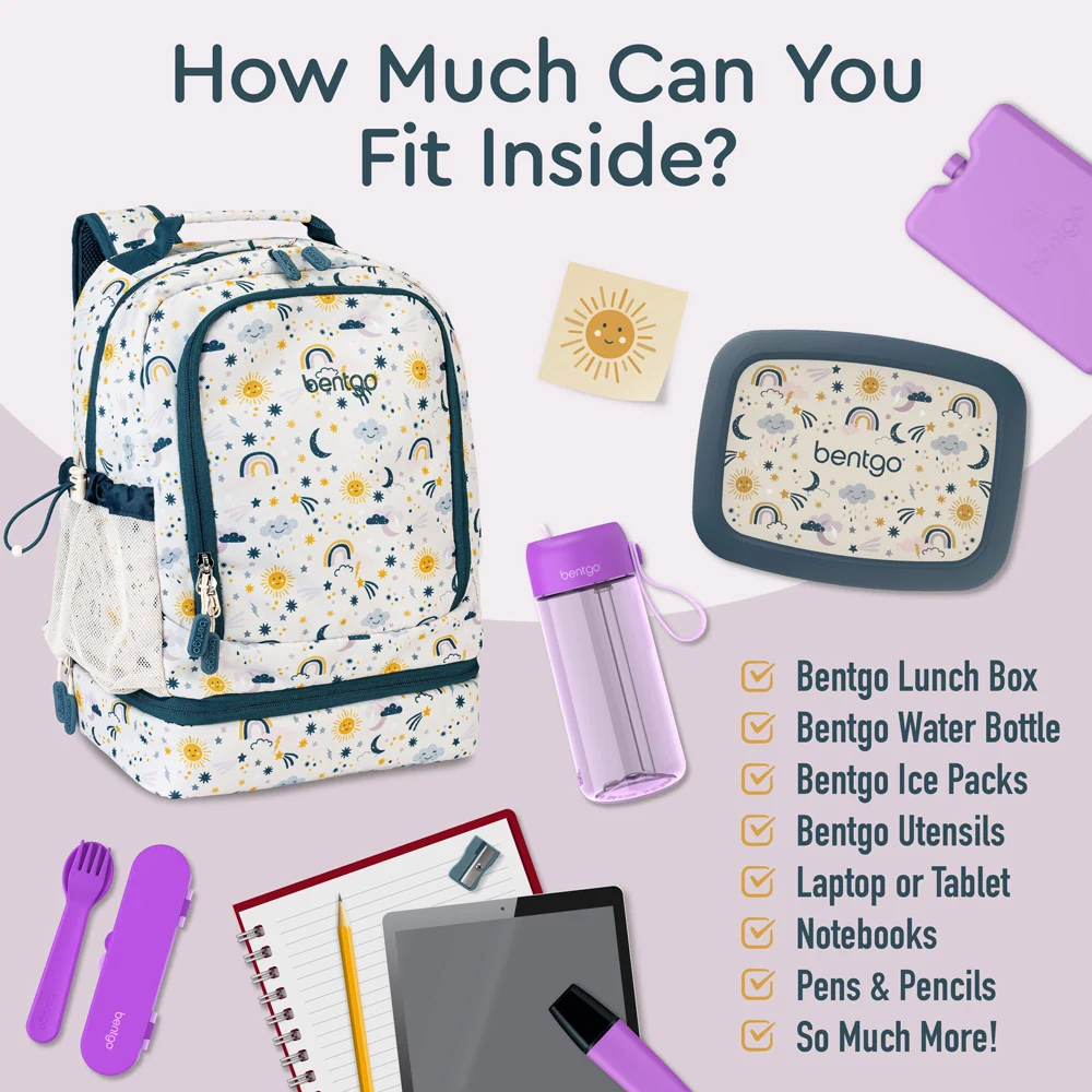 Bentgo Kids Prints 2-in-1 Backpack & Lunch Bag - Bug Buddies - Image 82